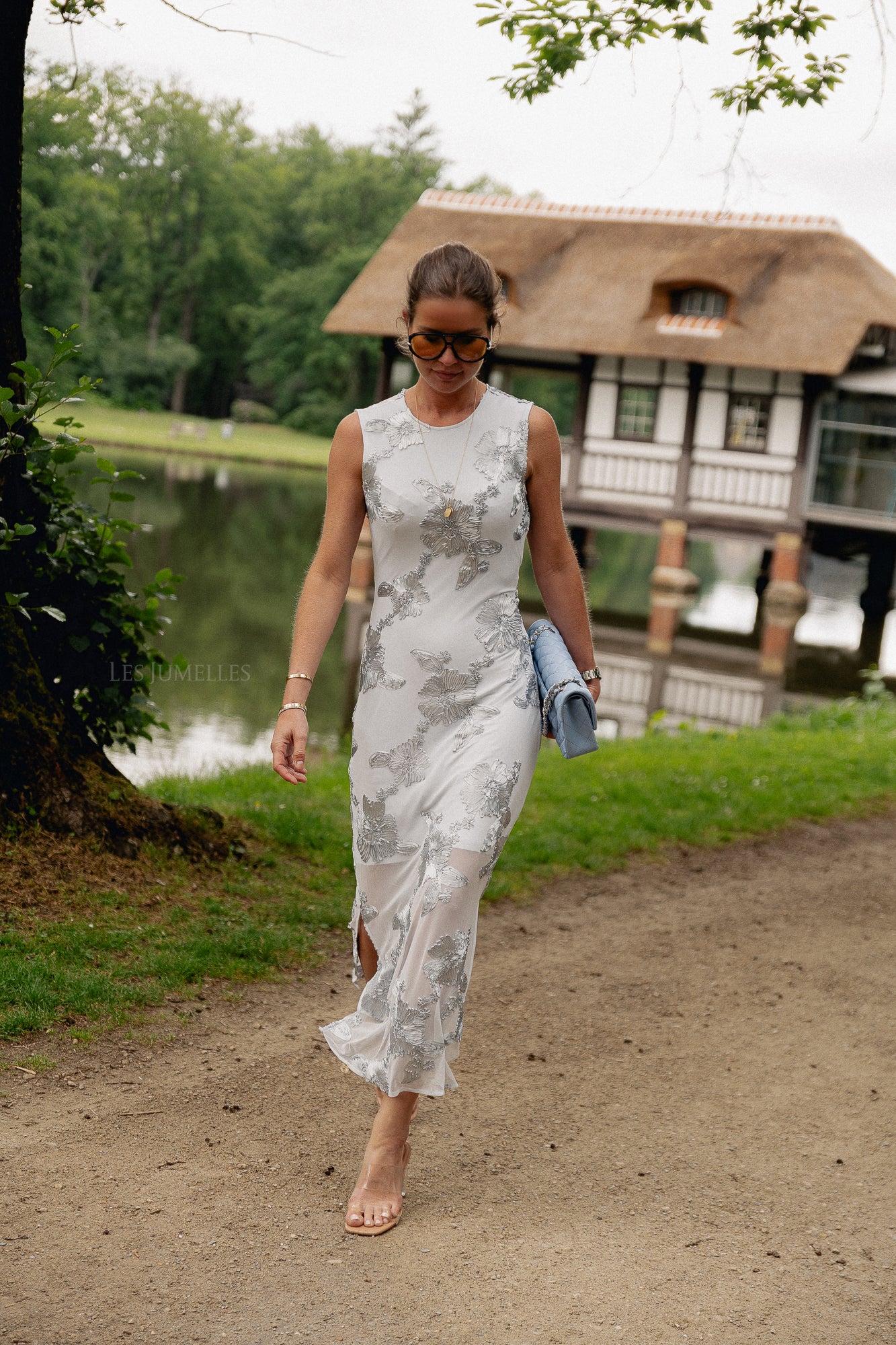 YASFloree SL long dress halogen blue