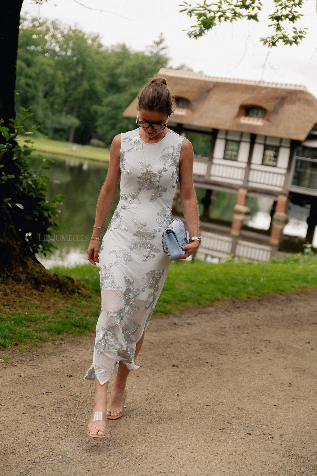 YASFloree SL long dress halogen blue