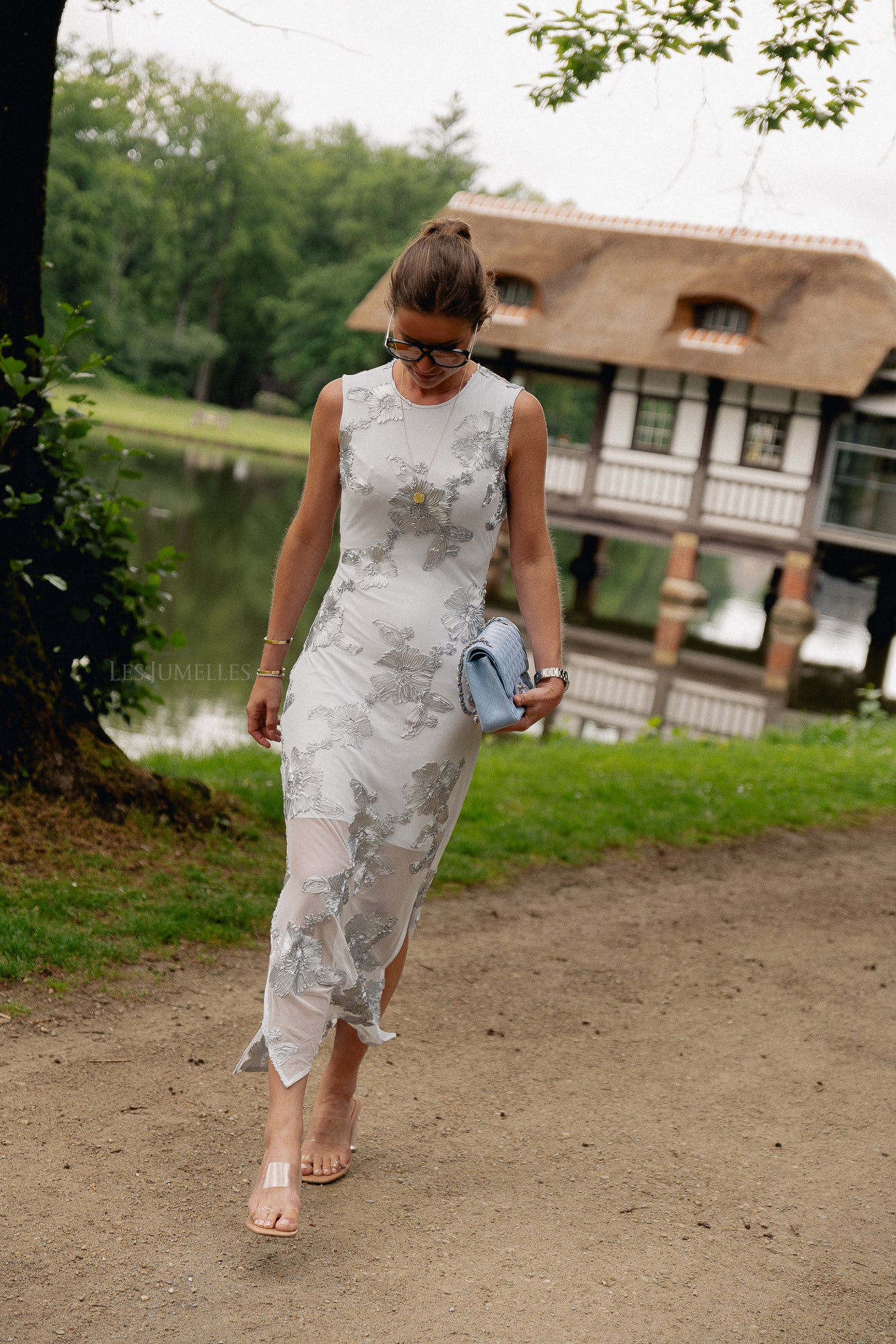 YASFloree SL long dress halogen blue