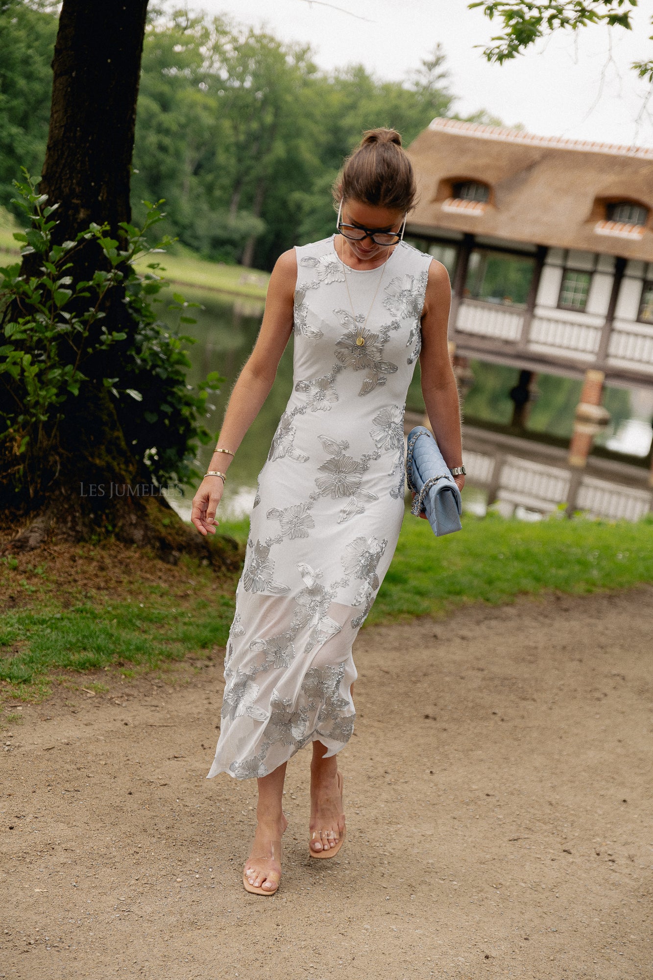 YASFloree SL long dress halogen blue