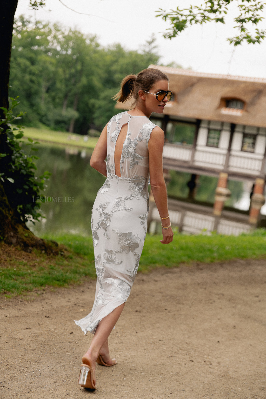 YASFloree SL long dress halogen blue