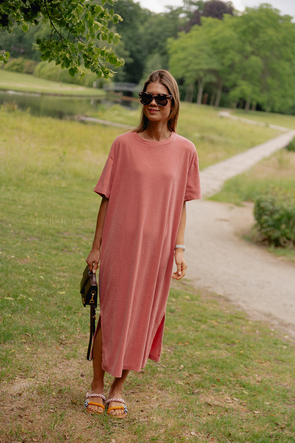 Dorothee T-Shirt-Kleid in Peperosa