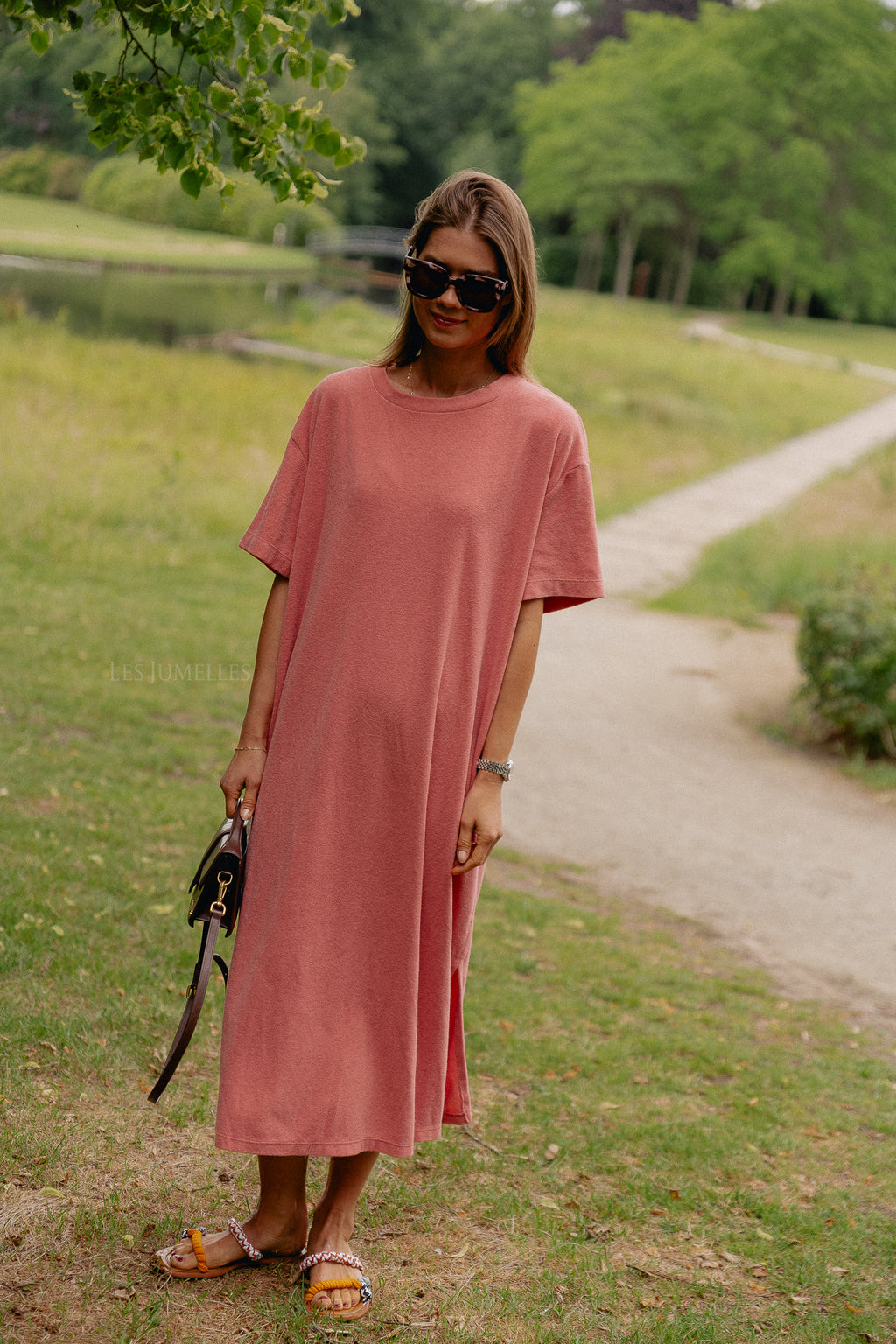 Dorothee T-Shirt-Kleid in Peperosa