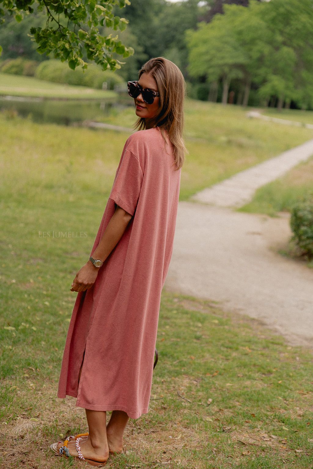 Dorothee T-Shirt-Kleid in Peperosa