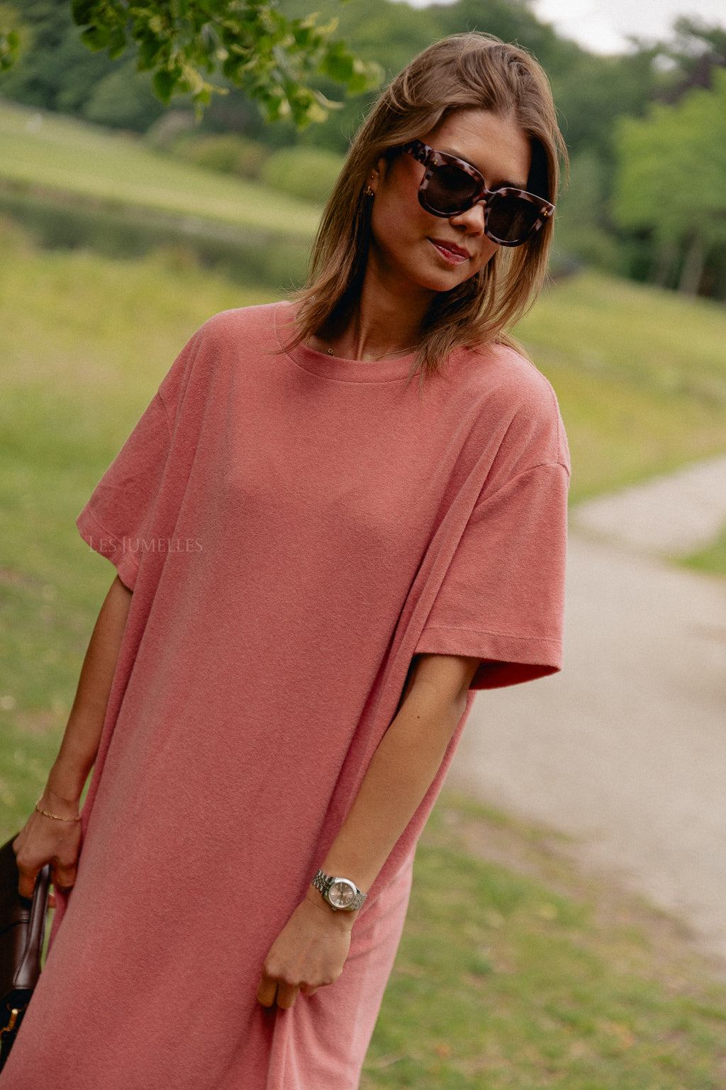 Dorothee T-Shirt-Kleid in Peperosa