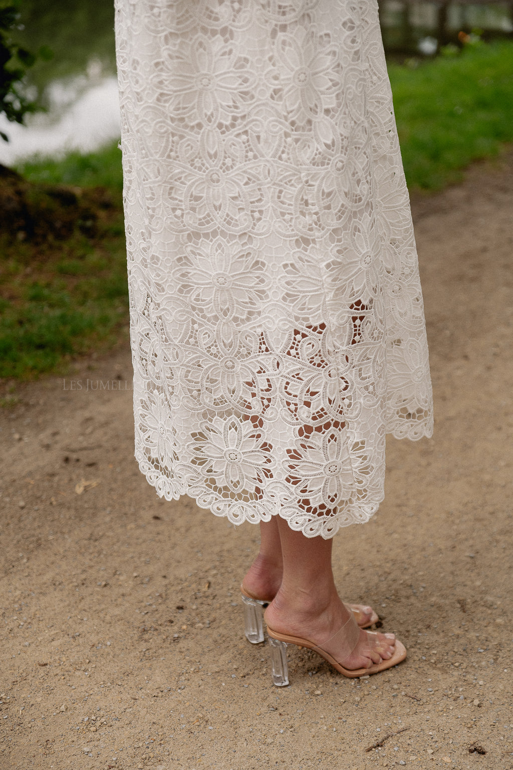 YASMilvo 2/4 Maxikleid Sternweiß