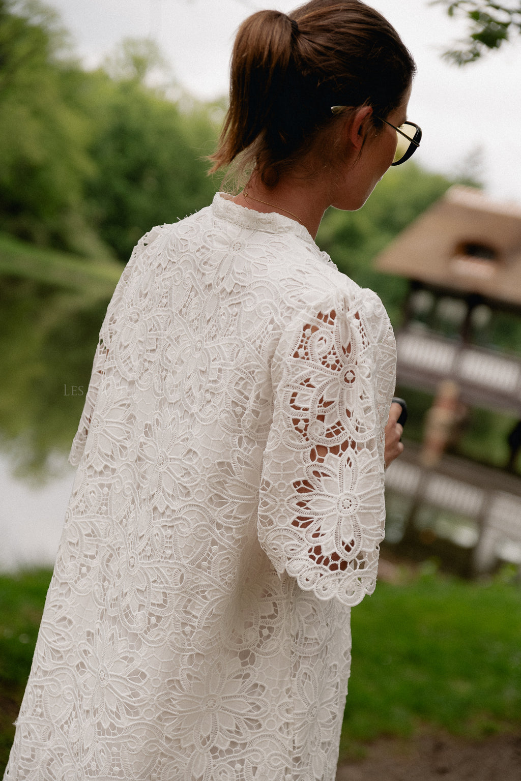 YASMilvo 2/4 Maxikleid Sternweiß