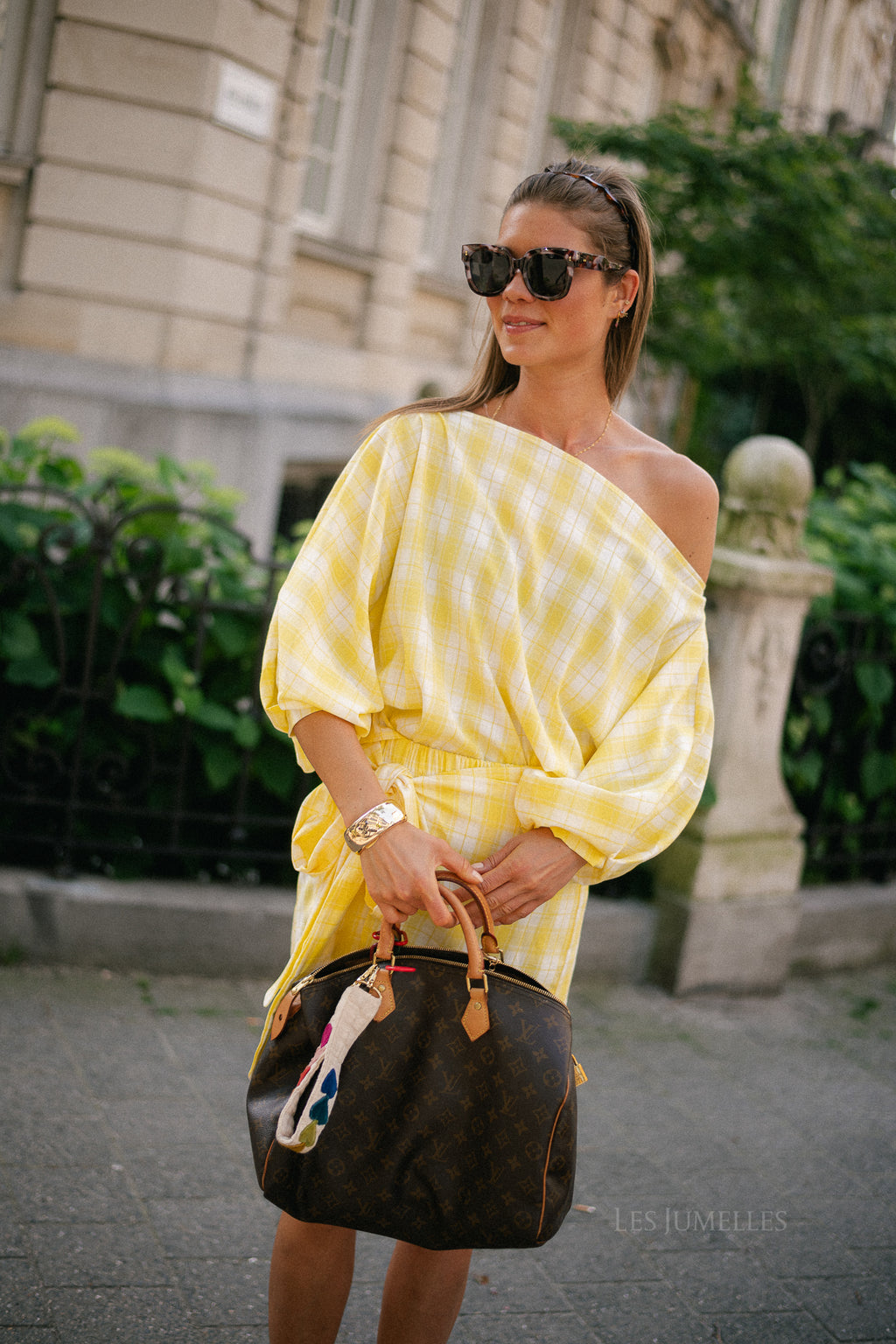 Cosette big checks blouse yellow