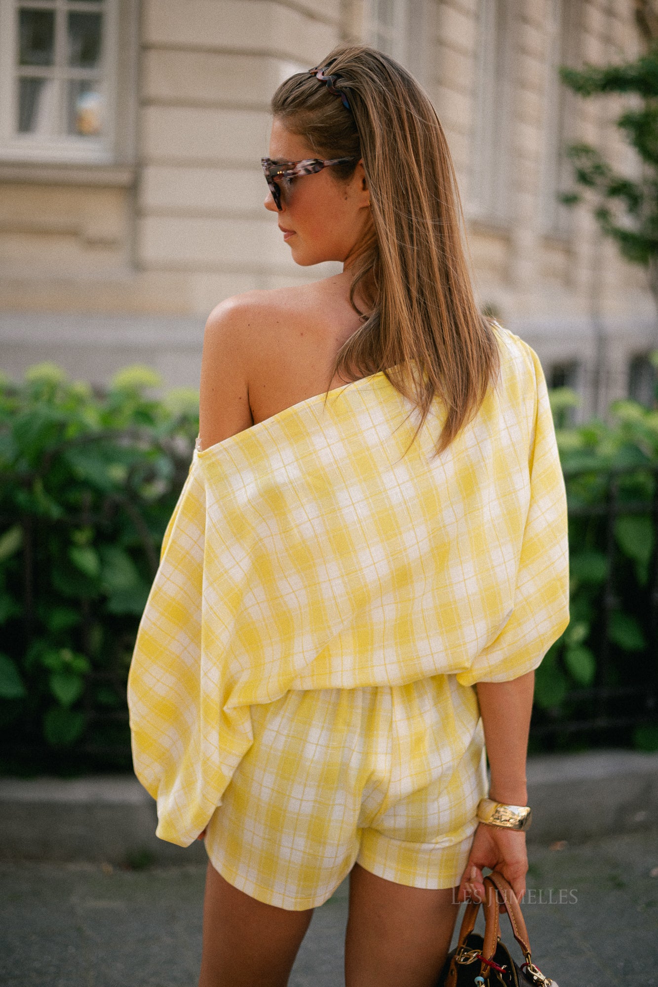 Cosette big checks blouse yellow