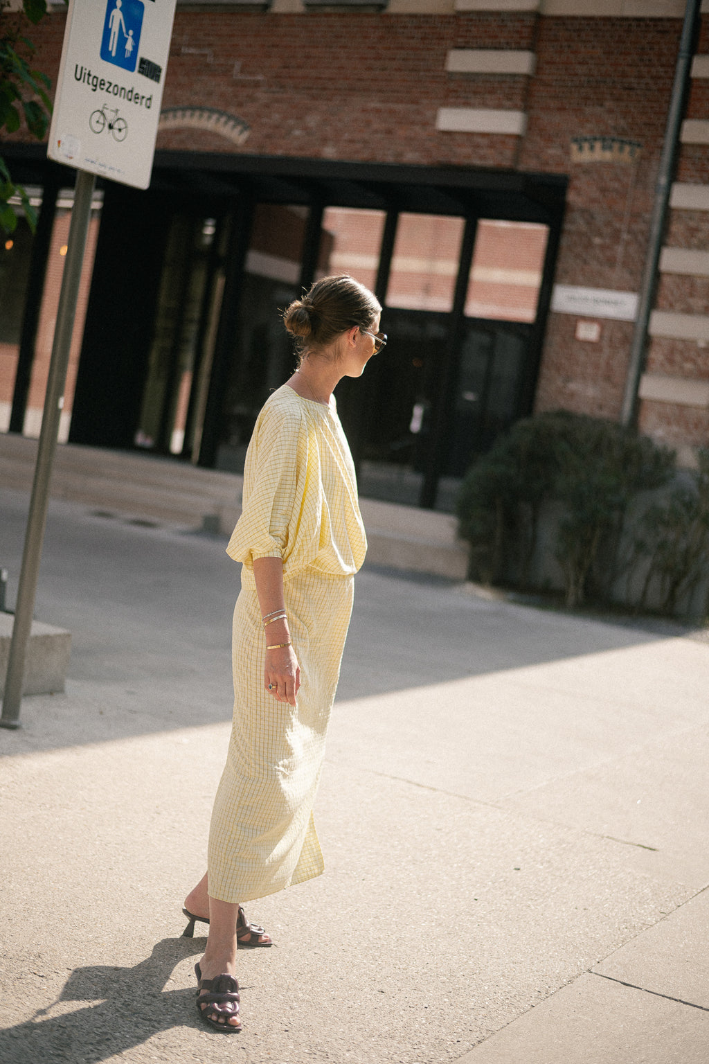 Cosette checkered blouse yellow