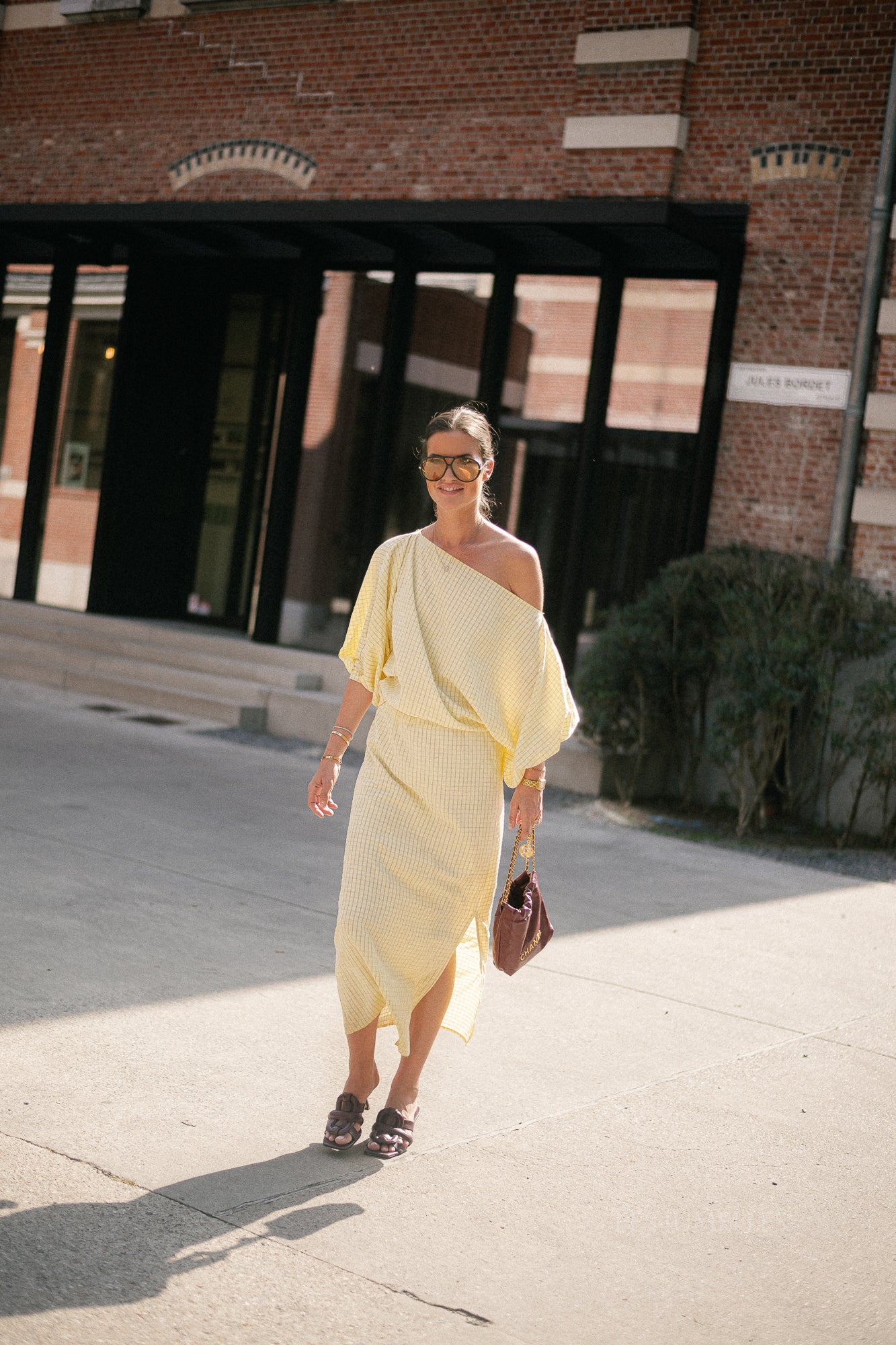 Cosette checkered blouse yellow