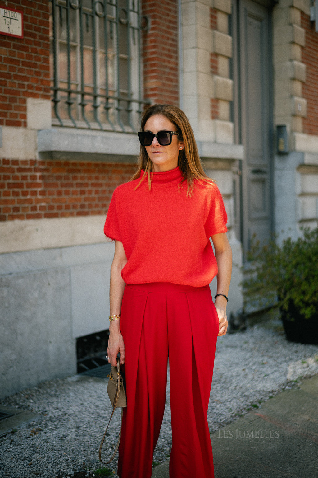 Adèle SS jumper fiery red