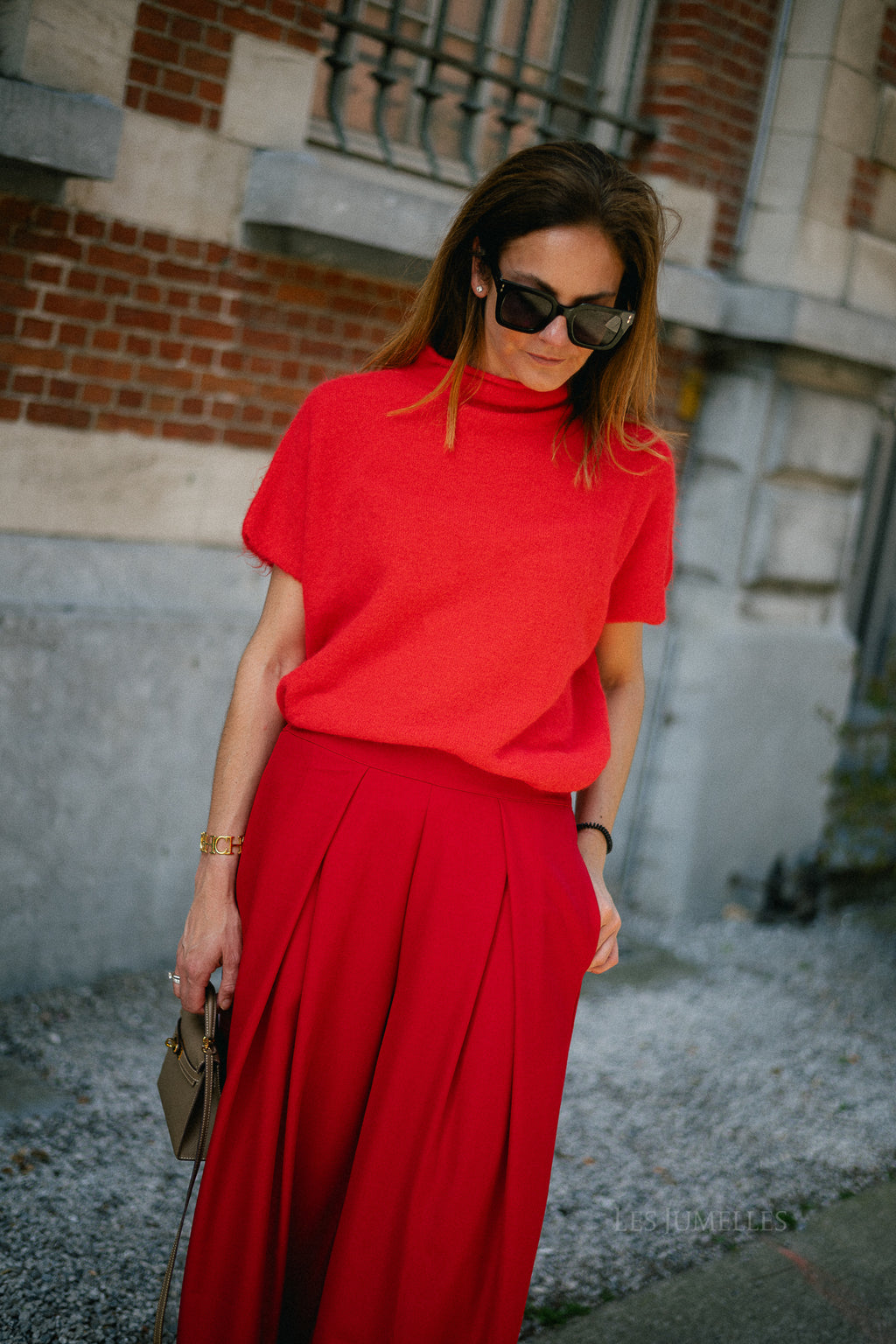 Adèle SS jumper fiery red