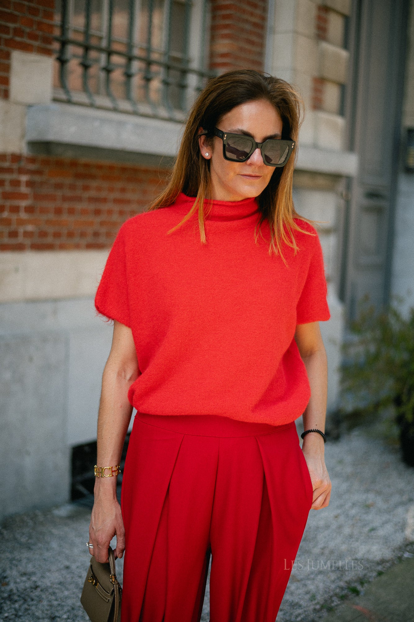 Adèle SS jumper fiery red