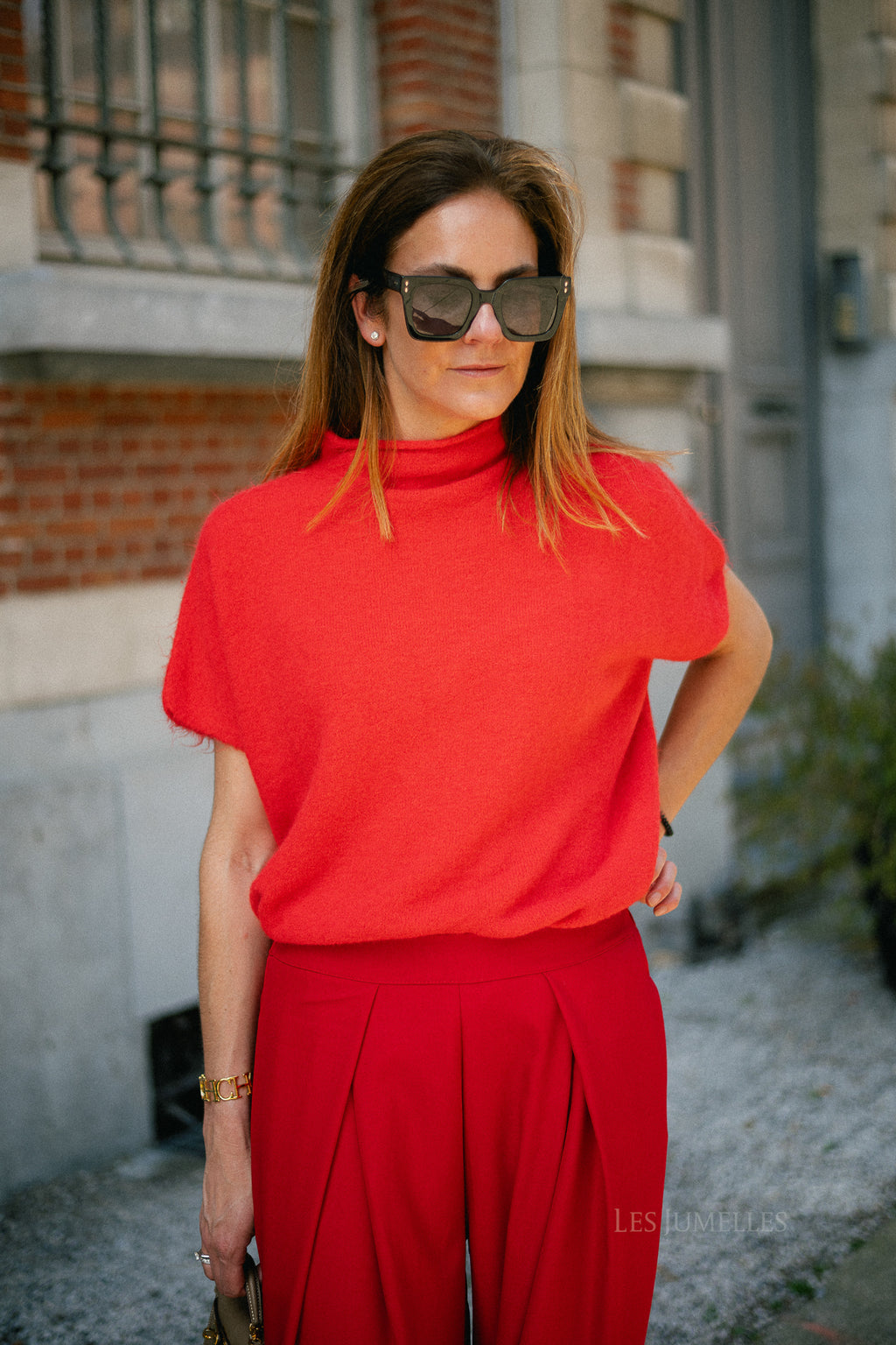 Adèle SS jumper fiery red
