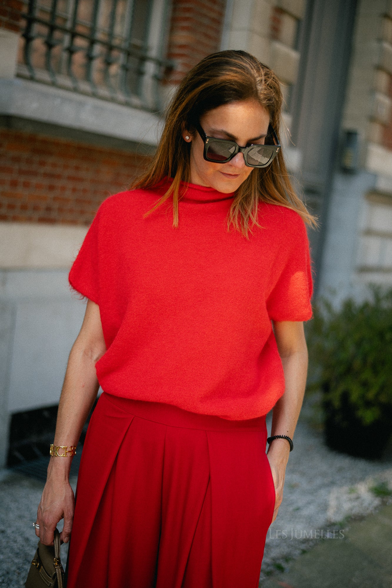 Adèle SS jumper fiery red