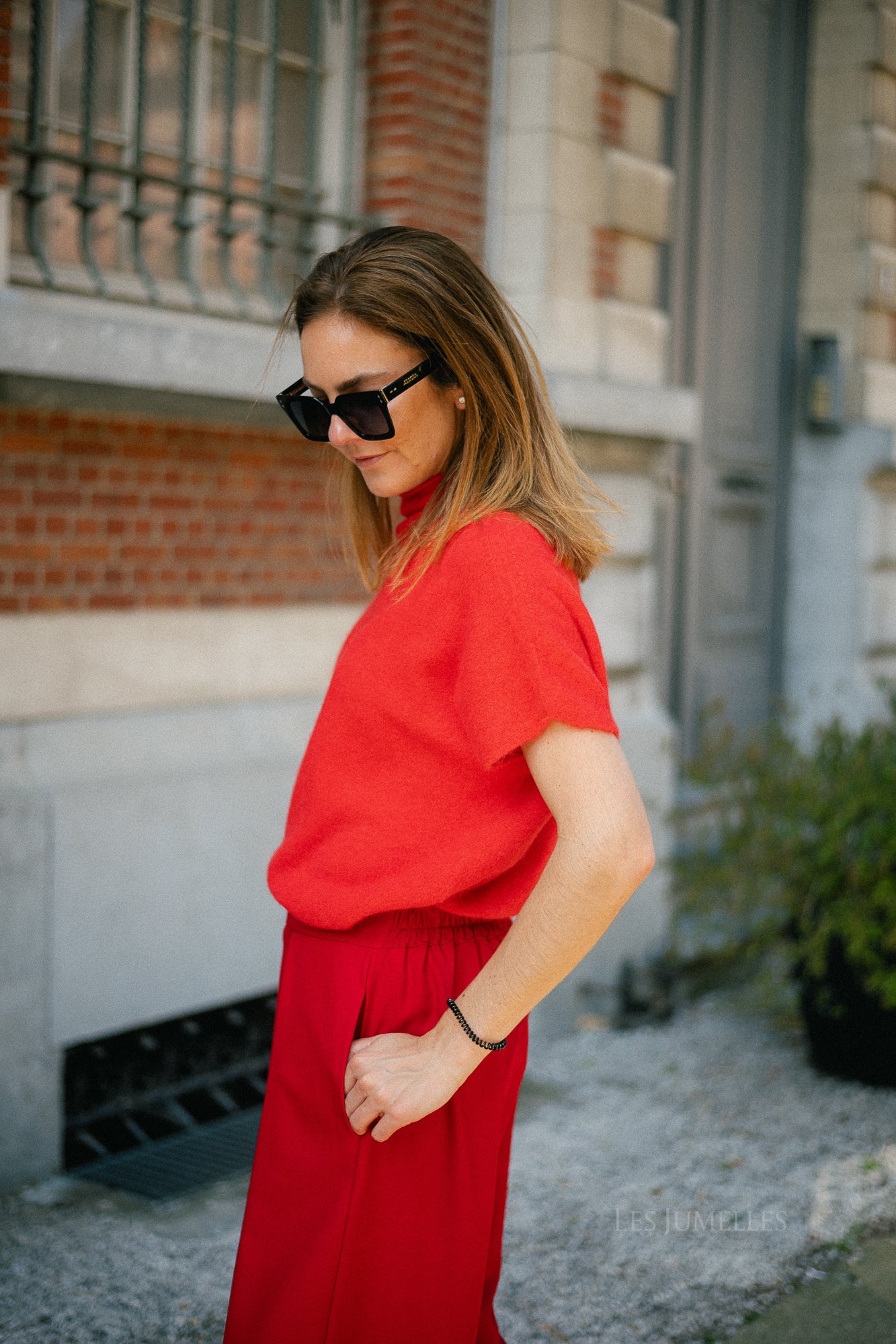 Adèle SS jumper fiery red