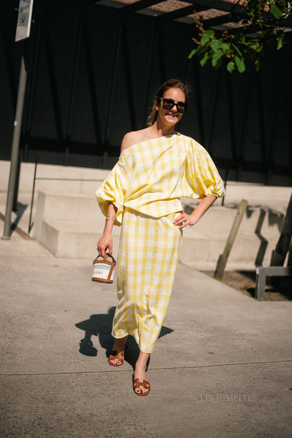 Cosette big checks skirt yellow