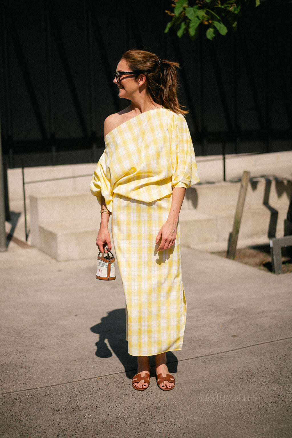 Cosette big checks skirt yellow