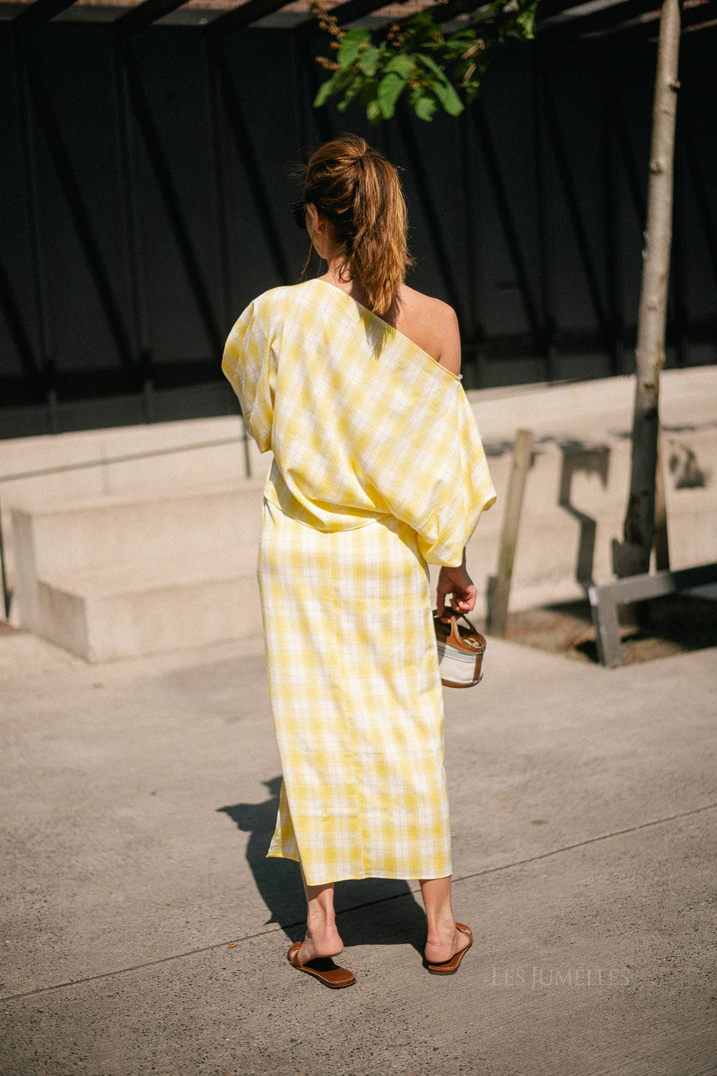 Cosette big checks skirt yellow