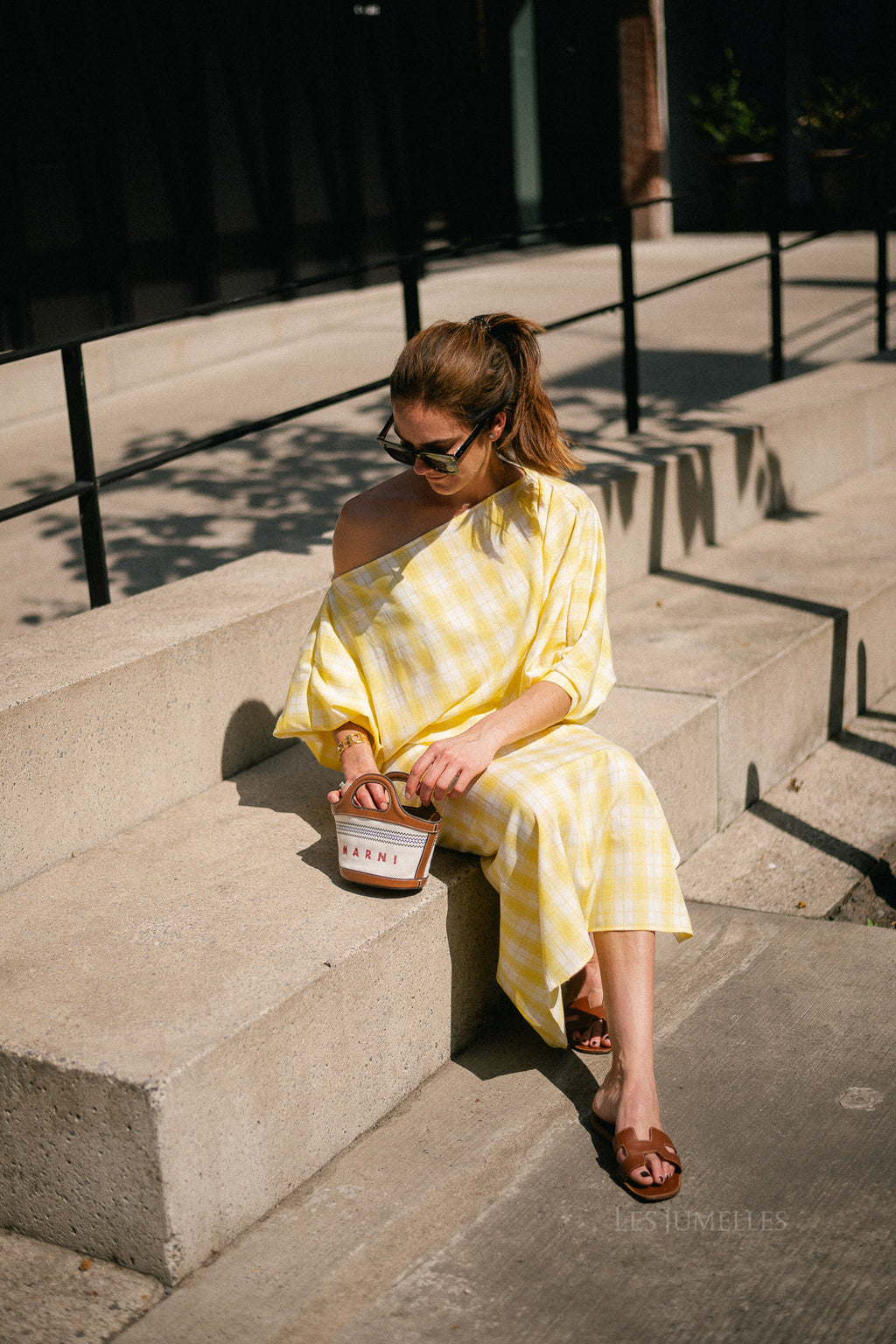 Cosette big checks skirt yellow