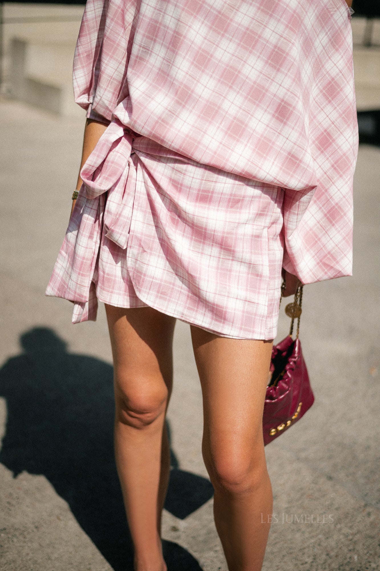 Cosette big checks skort pink