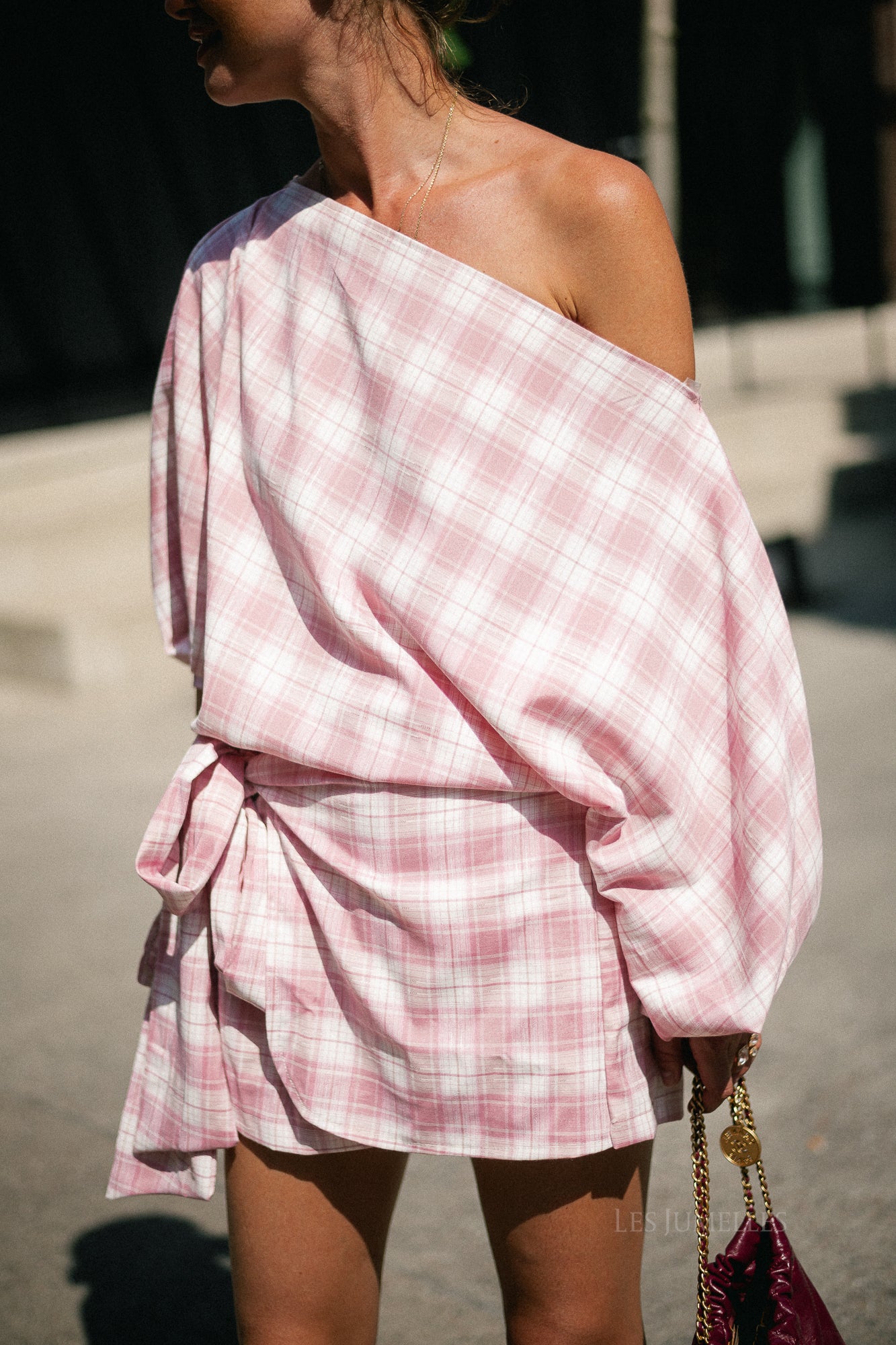 Cosette big checks skort pink