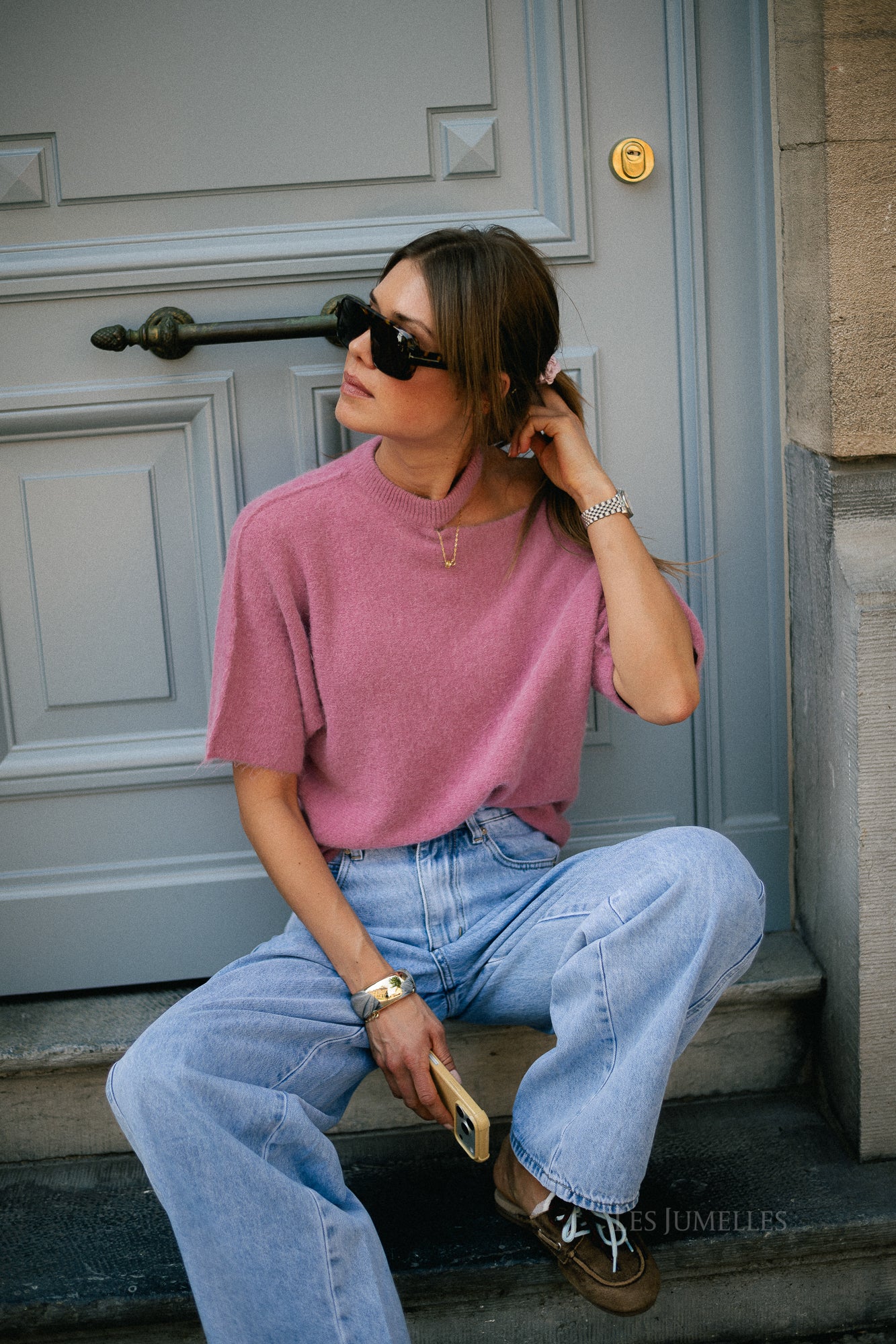 Beatrice open shoulder jumper marsala