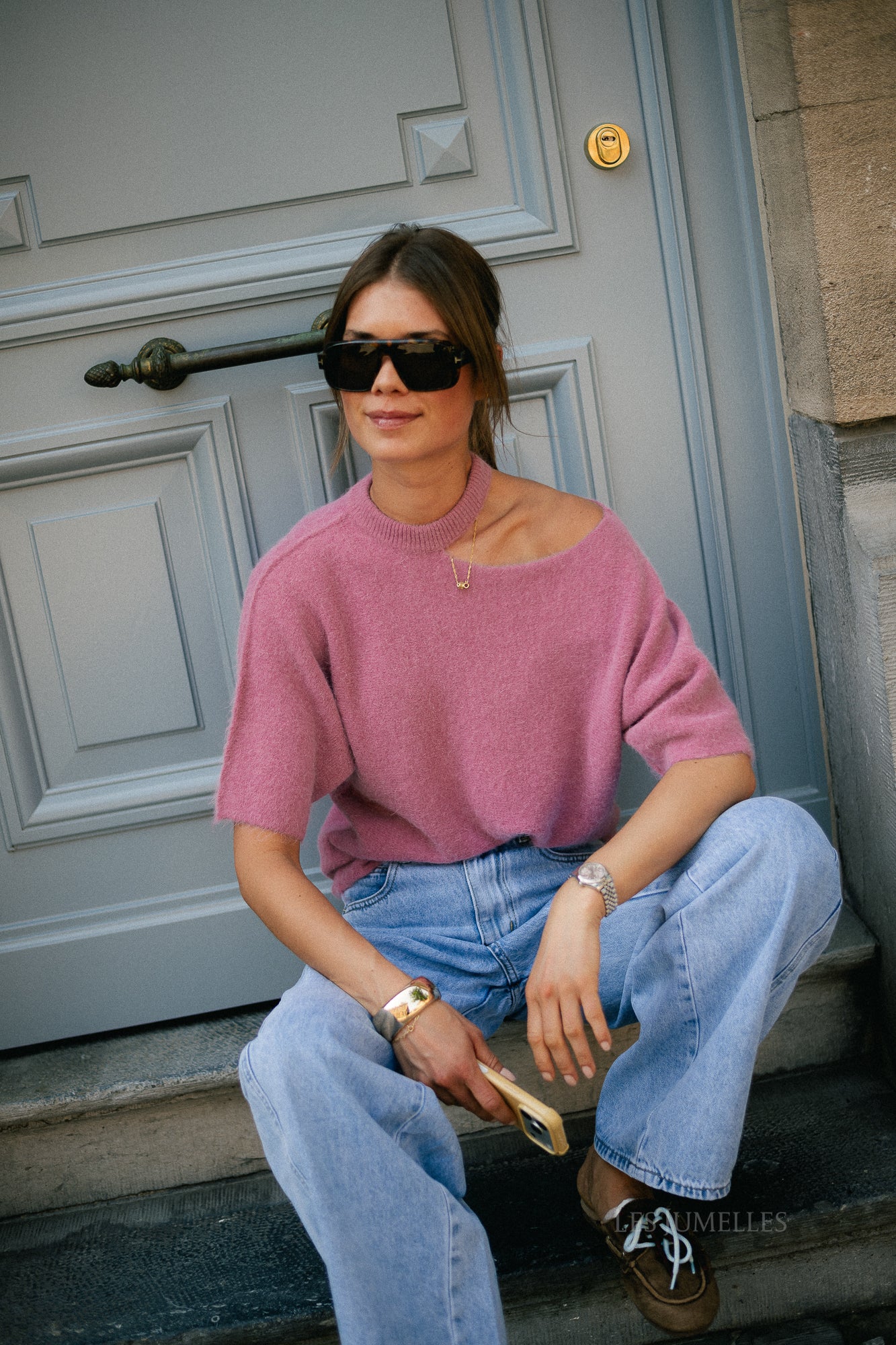 Beatrice open shoulder jumper marsala