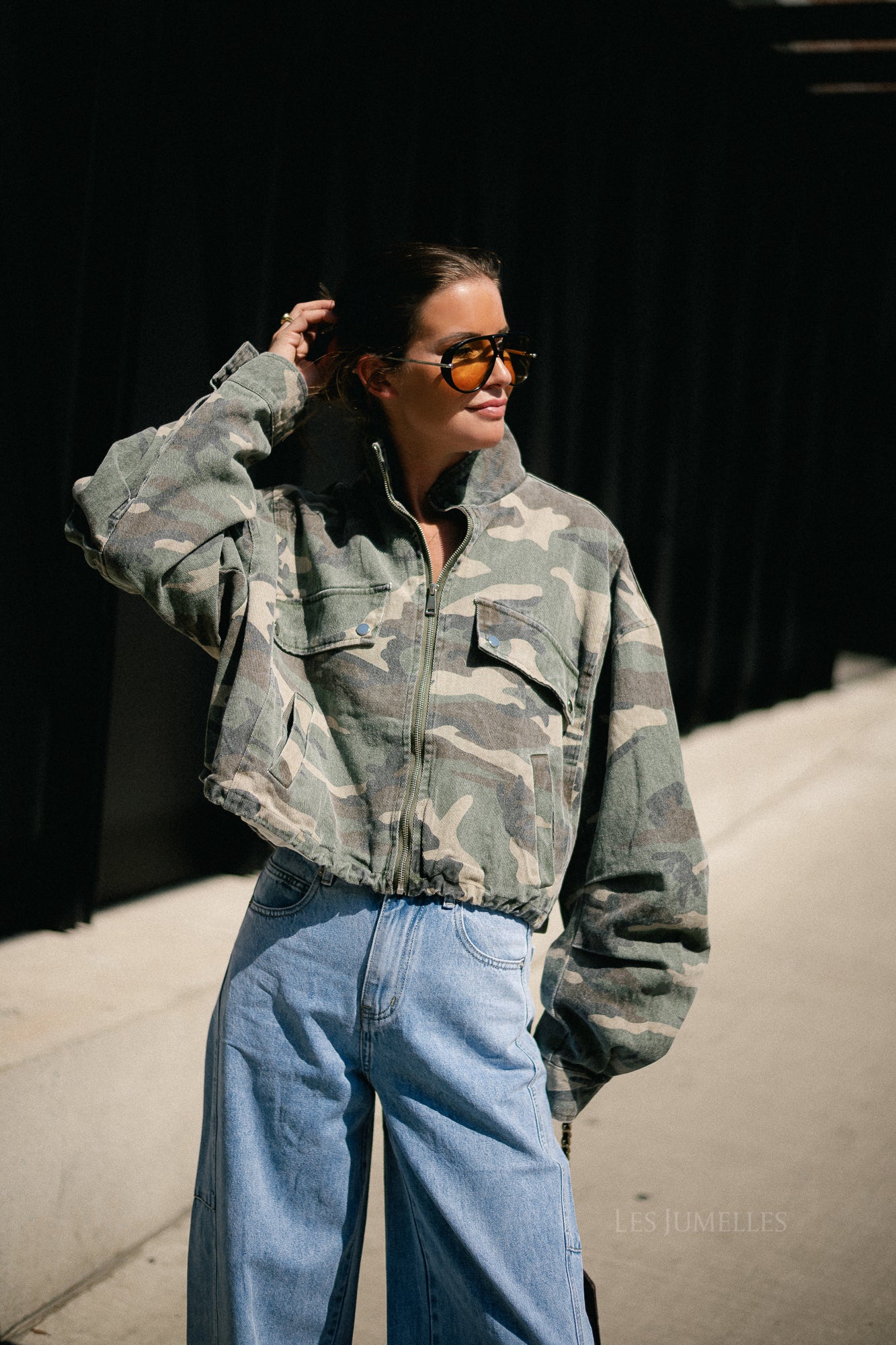 bomber jacket leslie cargo jacket