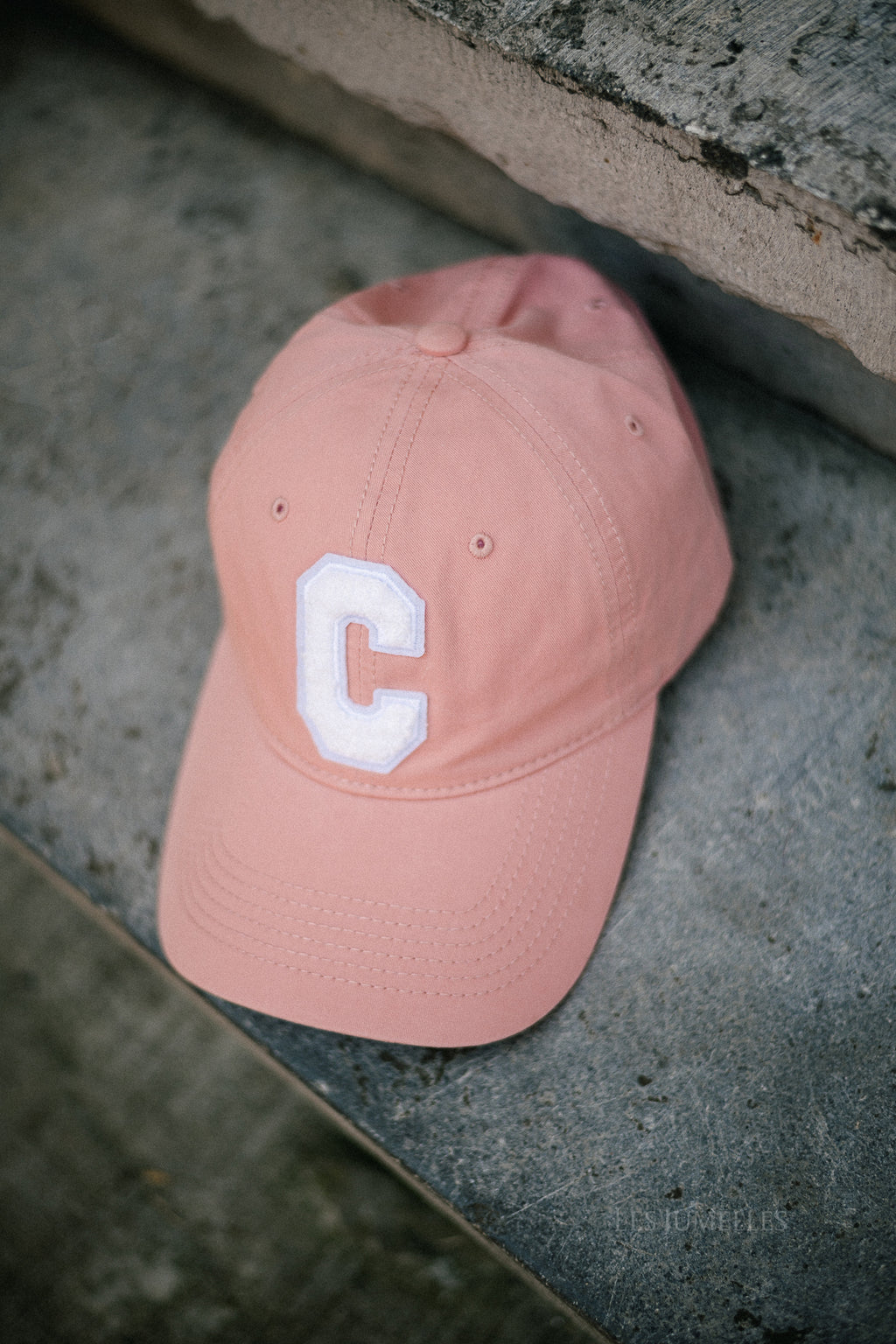 Casquette 'C' denim rose