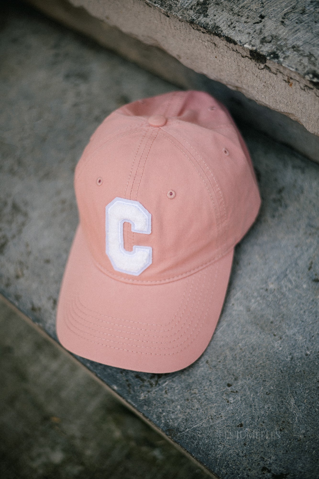 Casquette 'C' denim rose