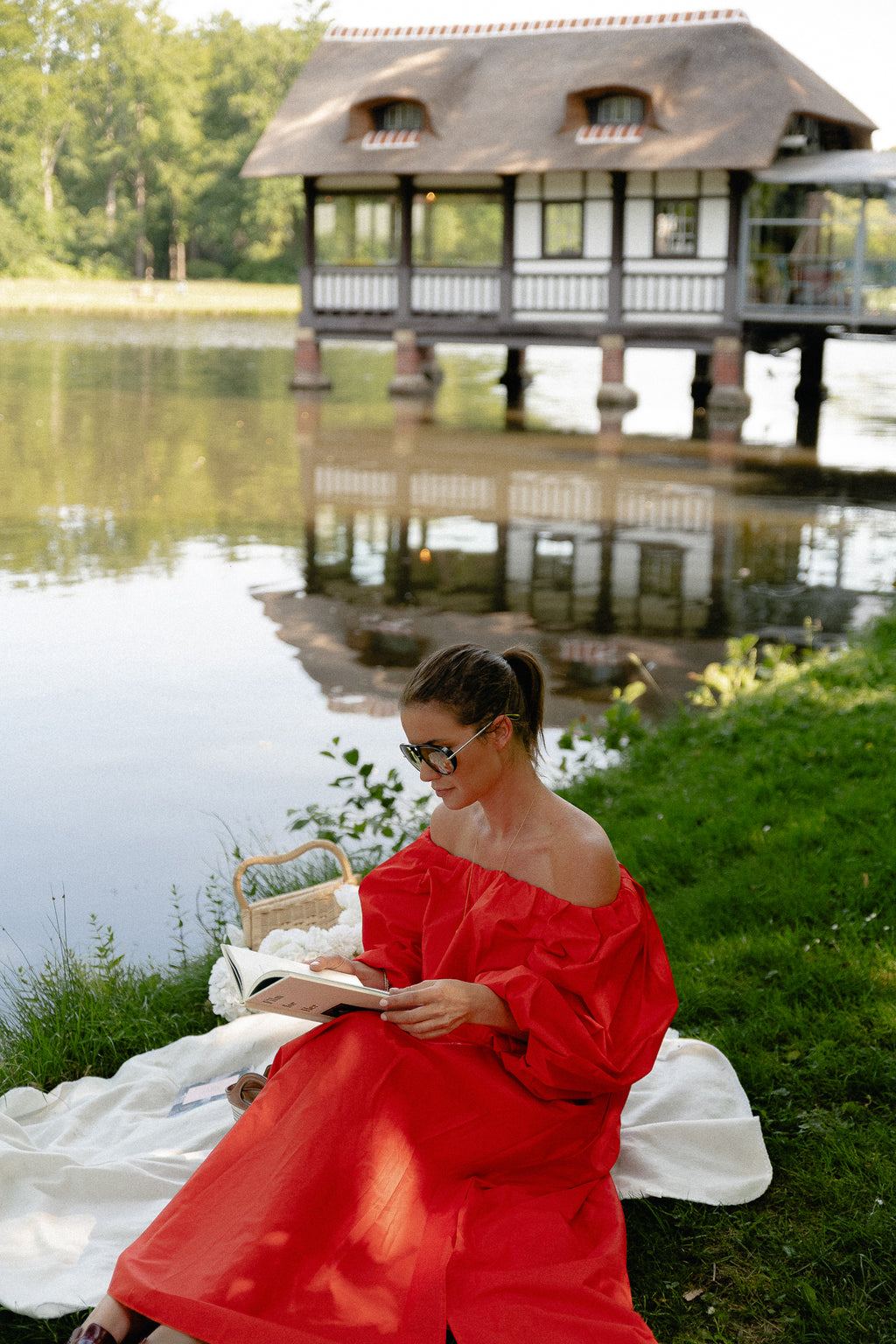 Fran off shoulder blouse coral