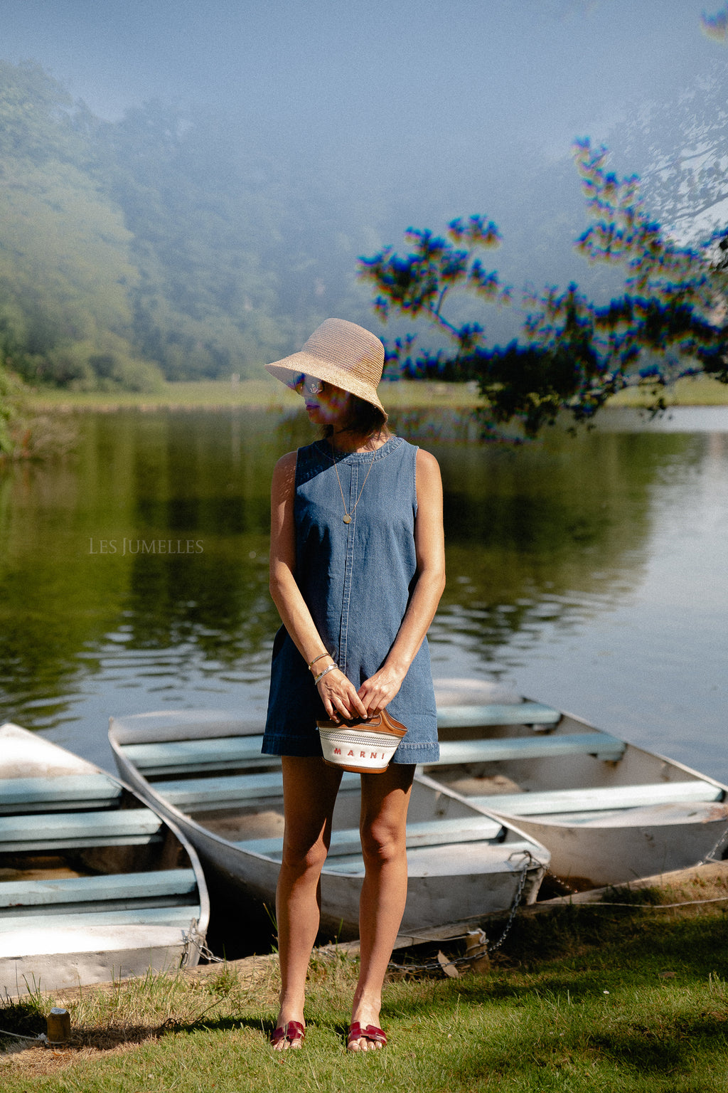 Amelia sleeveless dress dark blue denim