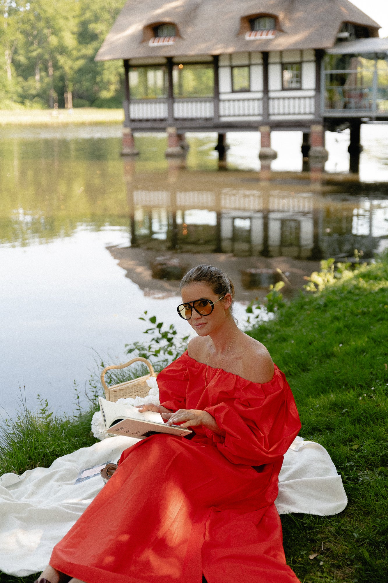 Fran off shoulder blouse coral