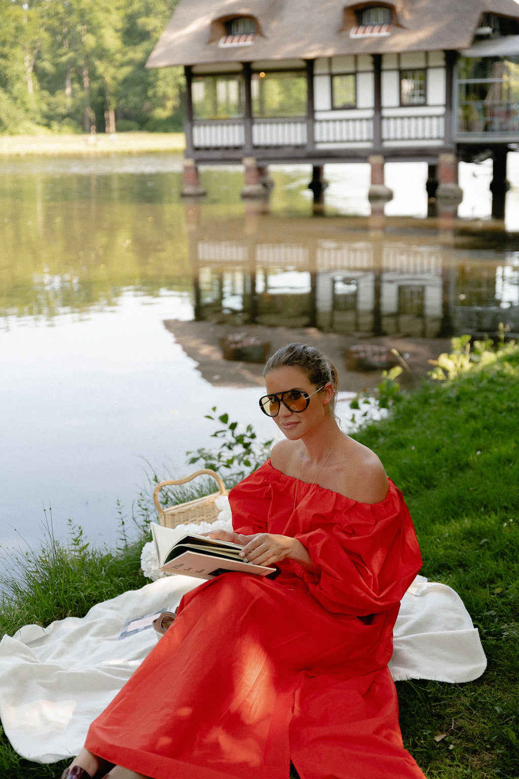 Fran off shoulder blouse coral