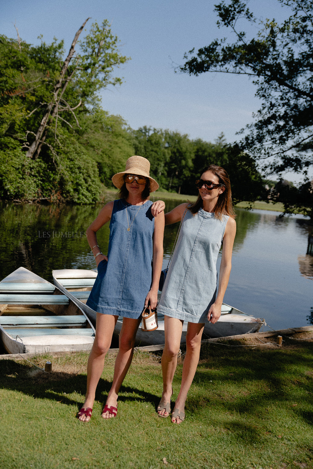 Amelia sleeveless dress dark blue denim