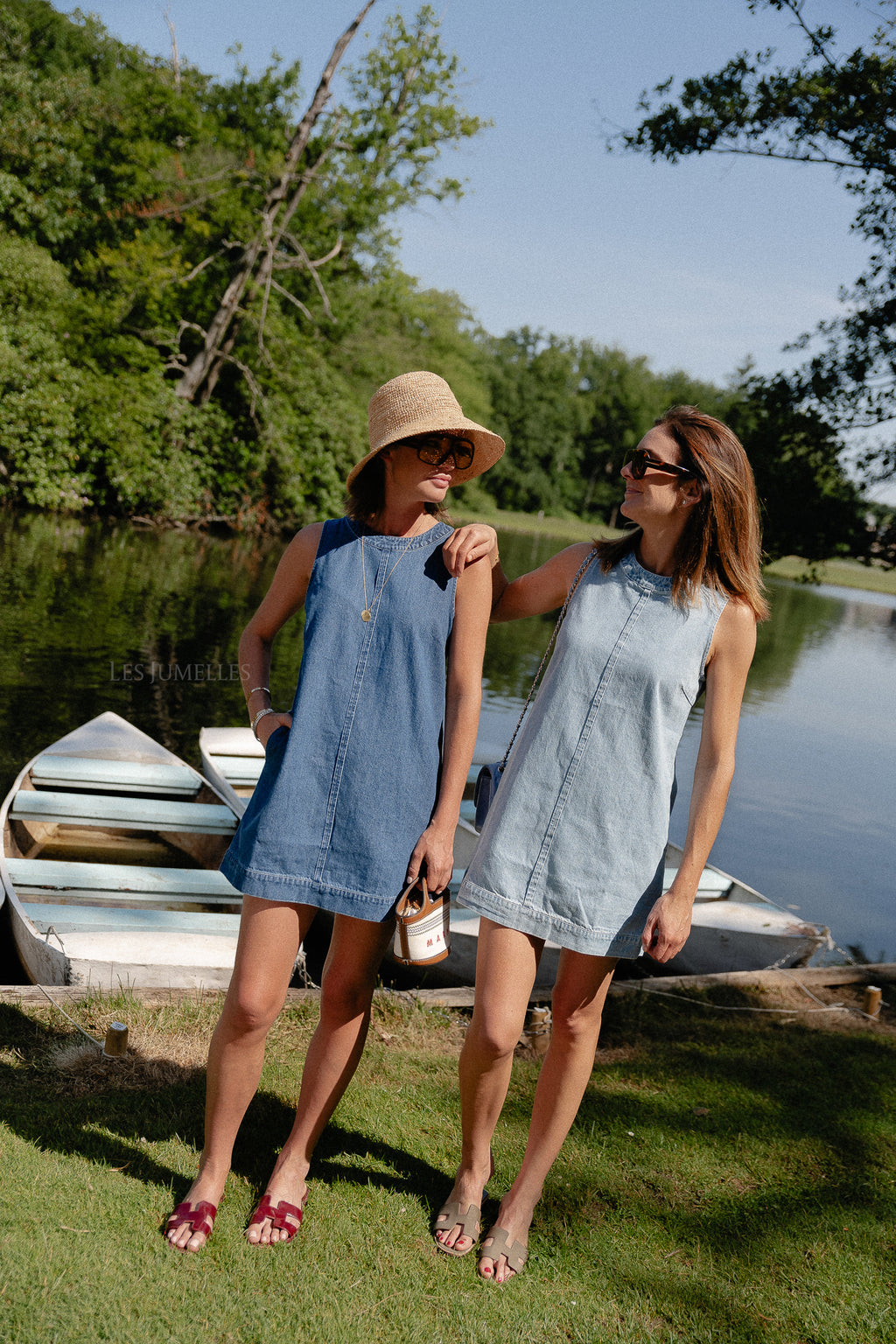 Amelia sleeveless dress dark blue denim
