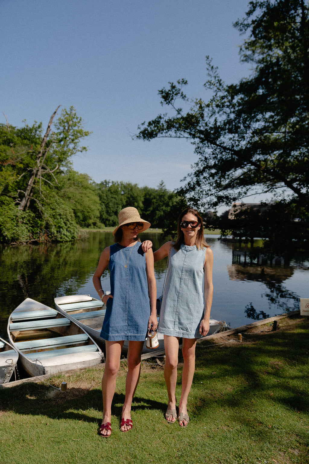 Amelia sleeveless dress light blue denim
