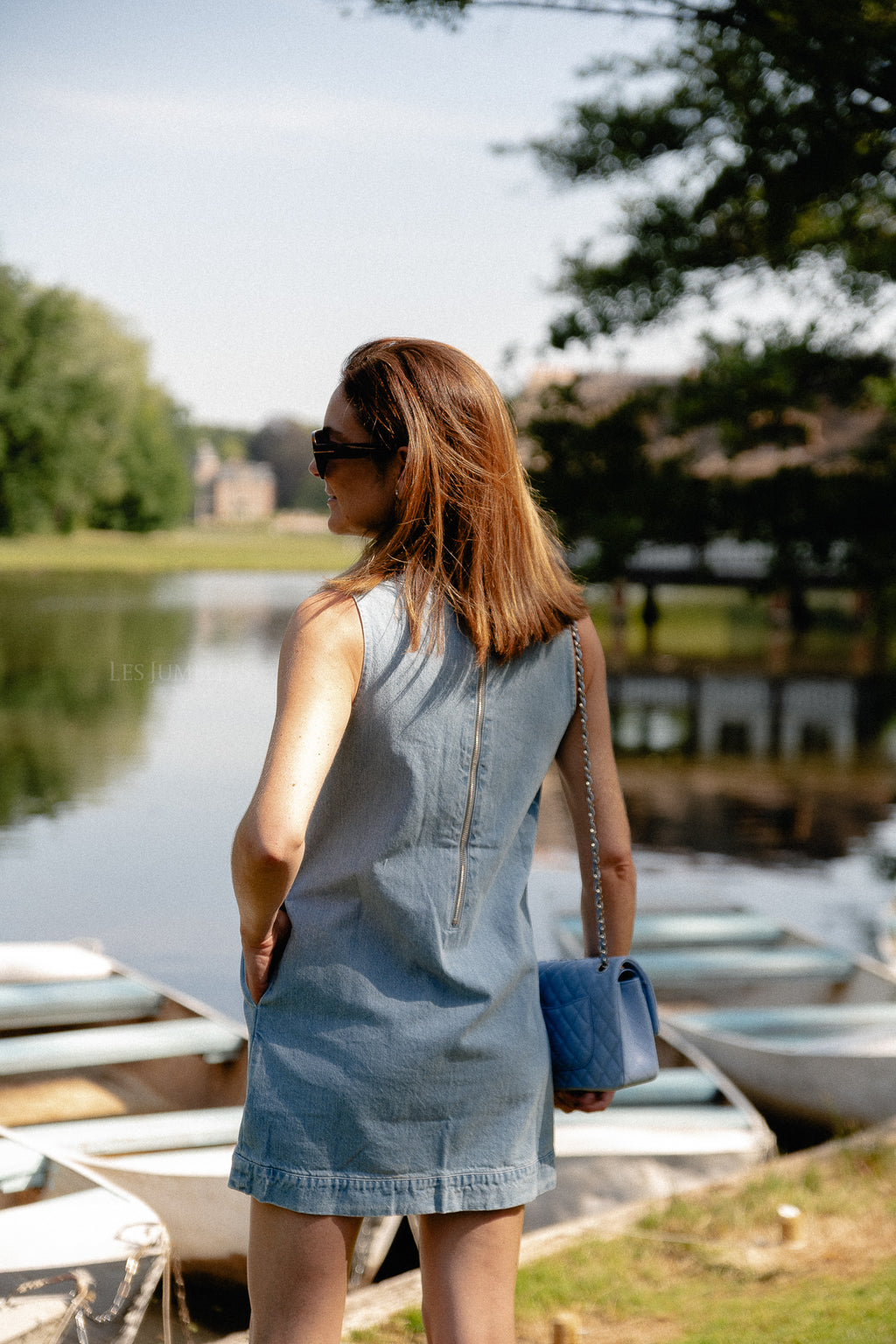 Amelia sleeveless dress light blue denim