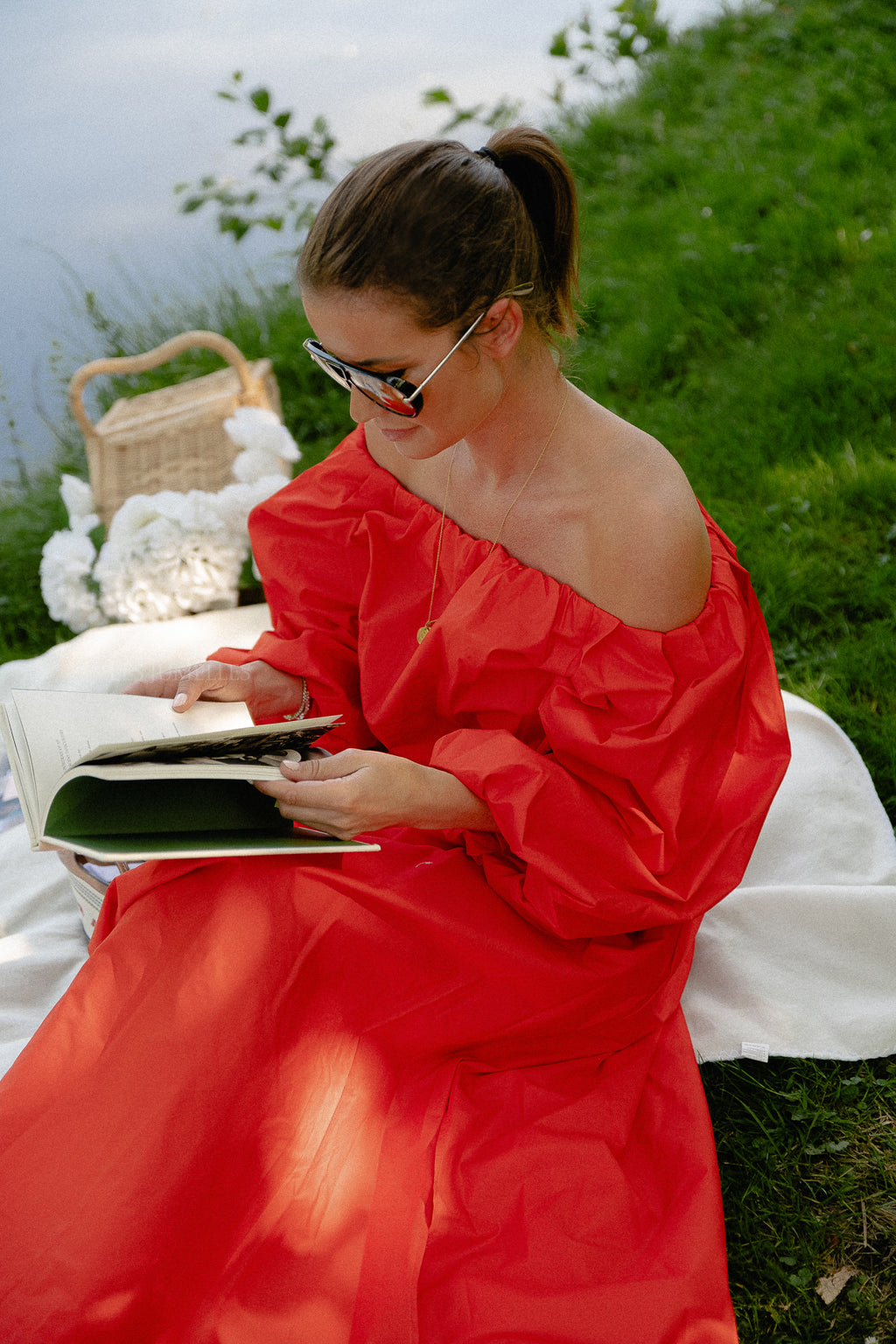 Fran off shoulder blouse coral