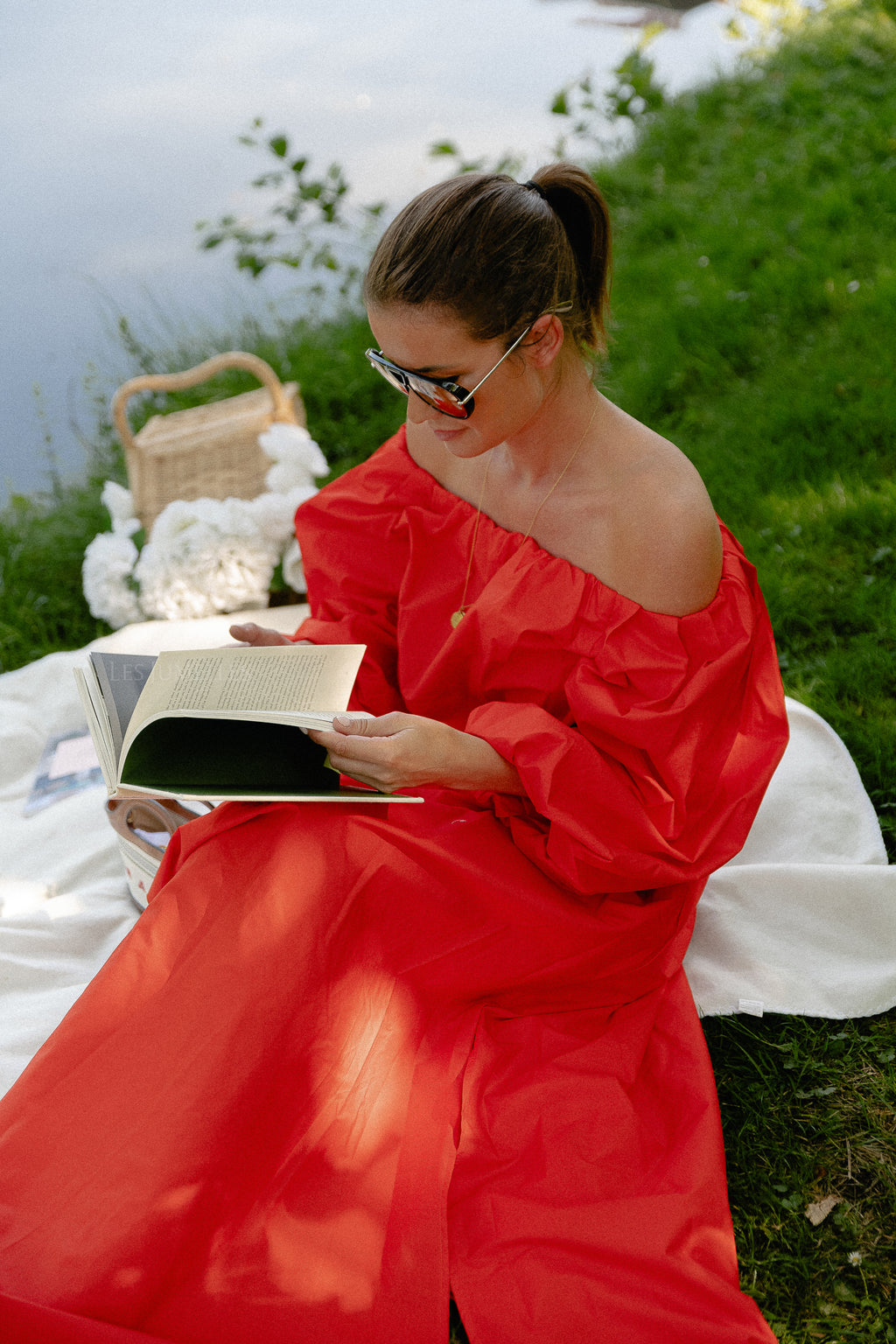 Fran off shoulder blouse coral