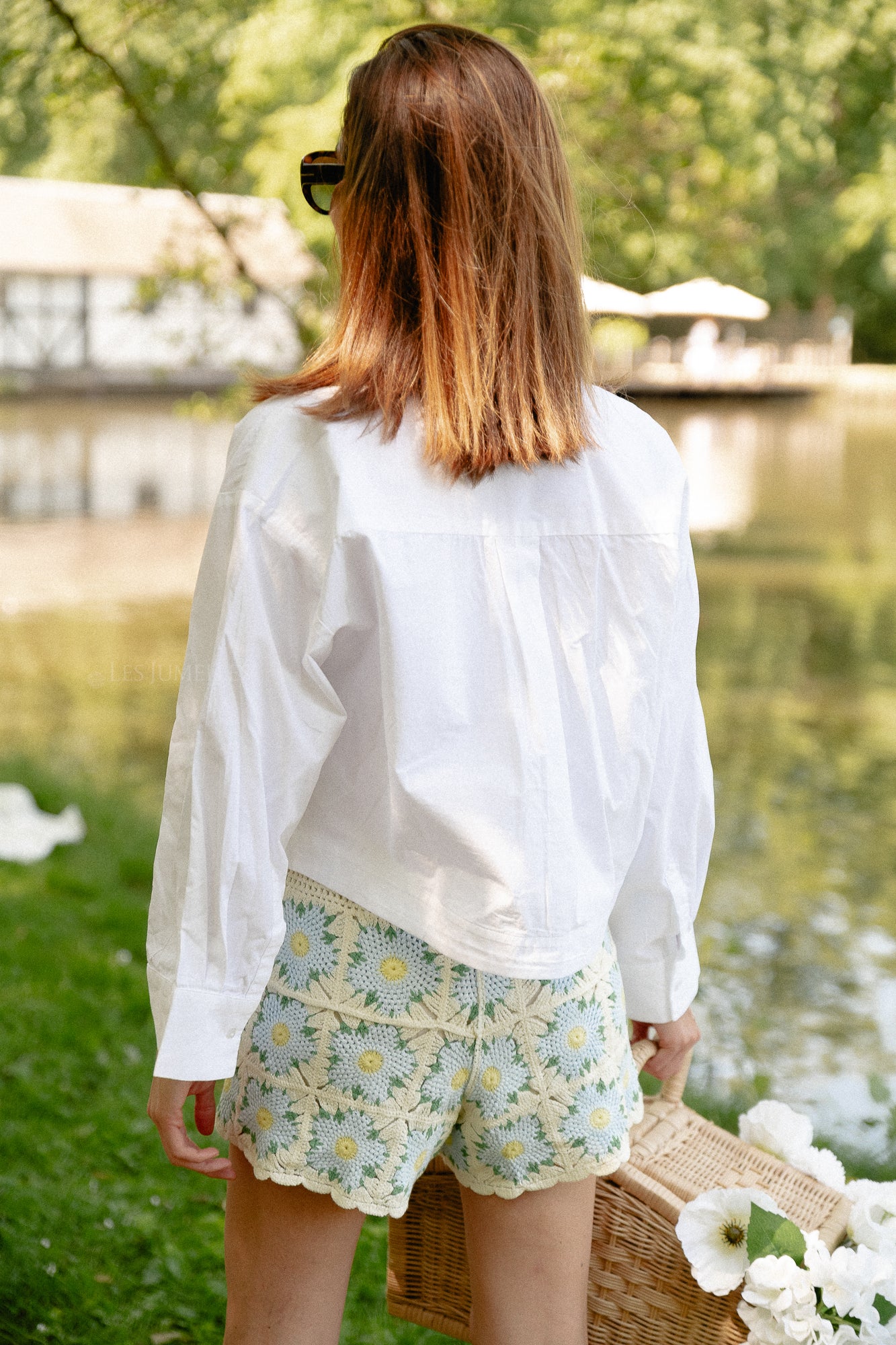 SLFAstha LS Cropped Boxy Shirt in Weiß