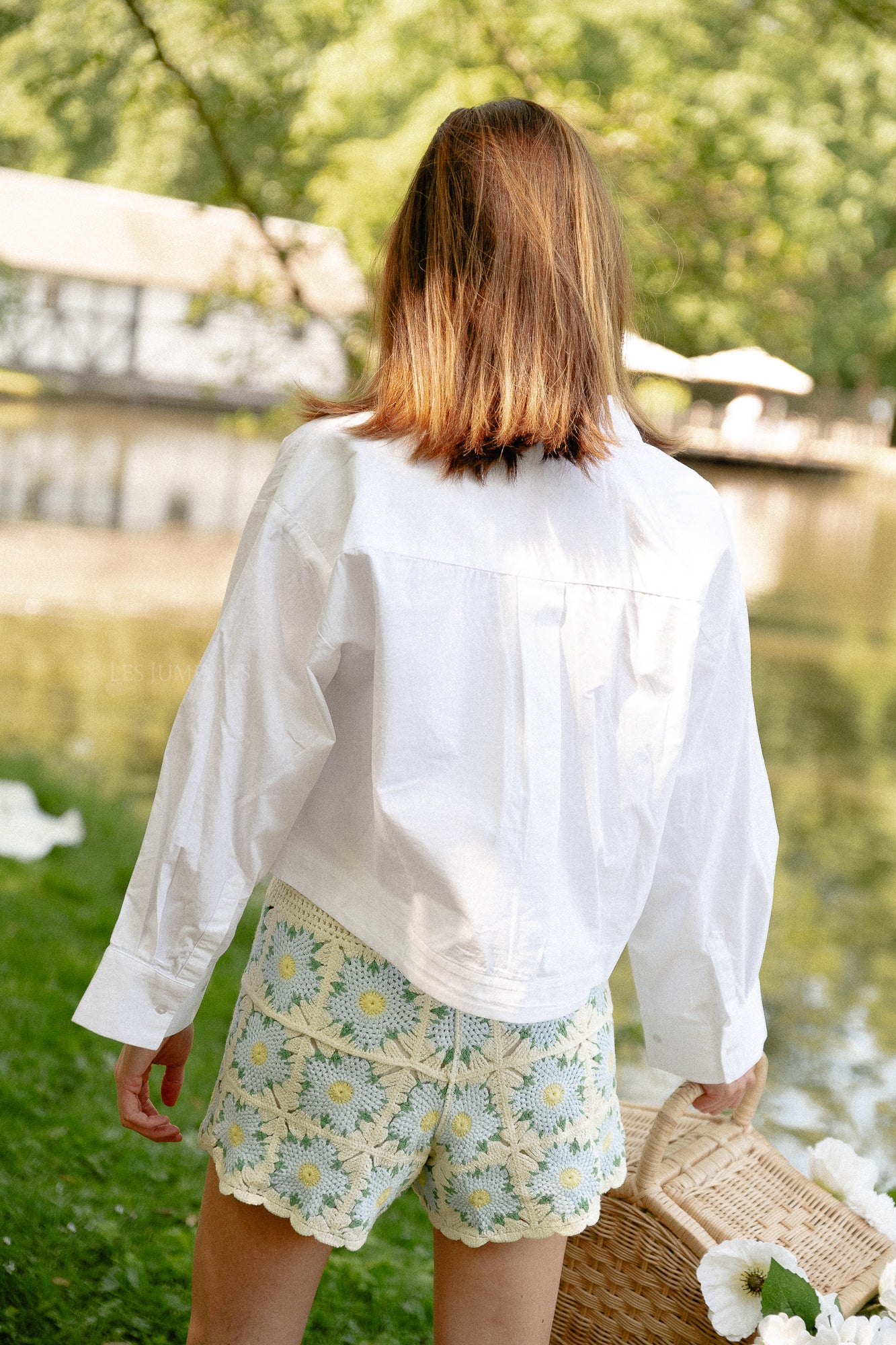 SLFAstha LS Cropped Boxy Shirt in Weiß