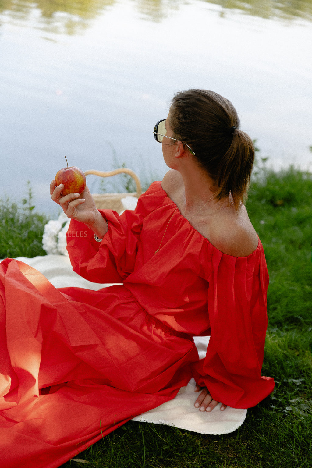 Fran off shoulder blouse coral