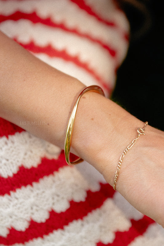 Les Jumelles Organic shape bracelet gold