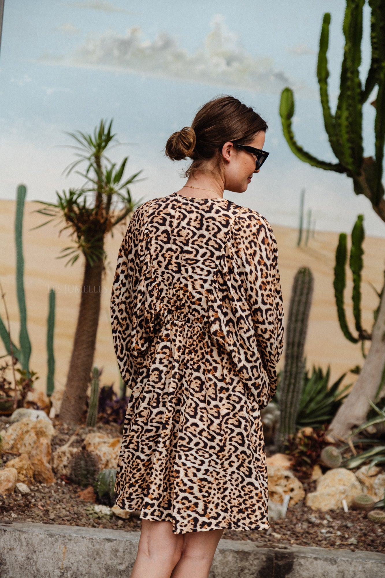 Claire short dress leopard