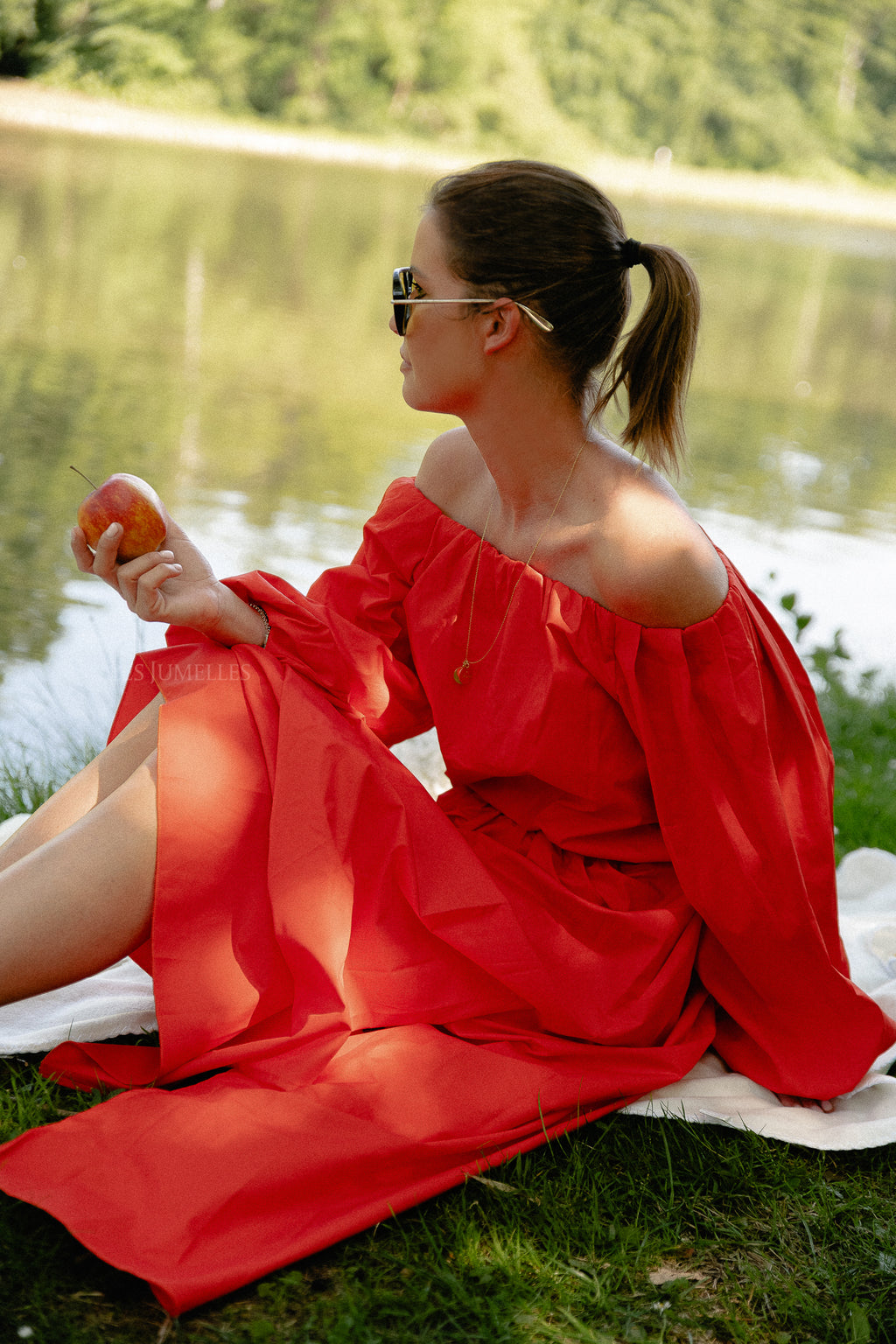Fran off shoulder blouse coral