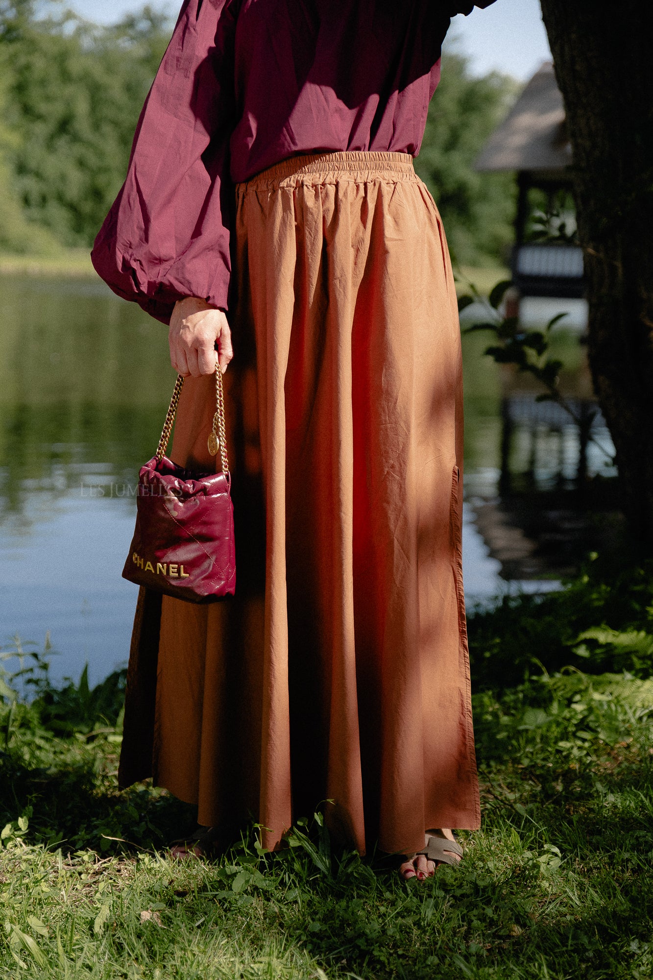 Fran long skirt brown