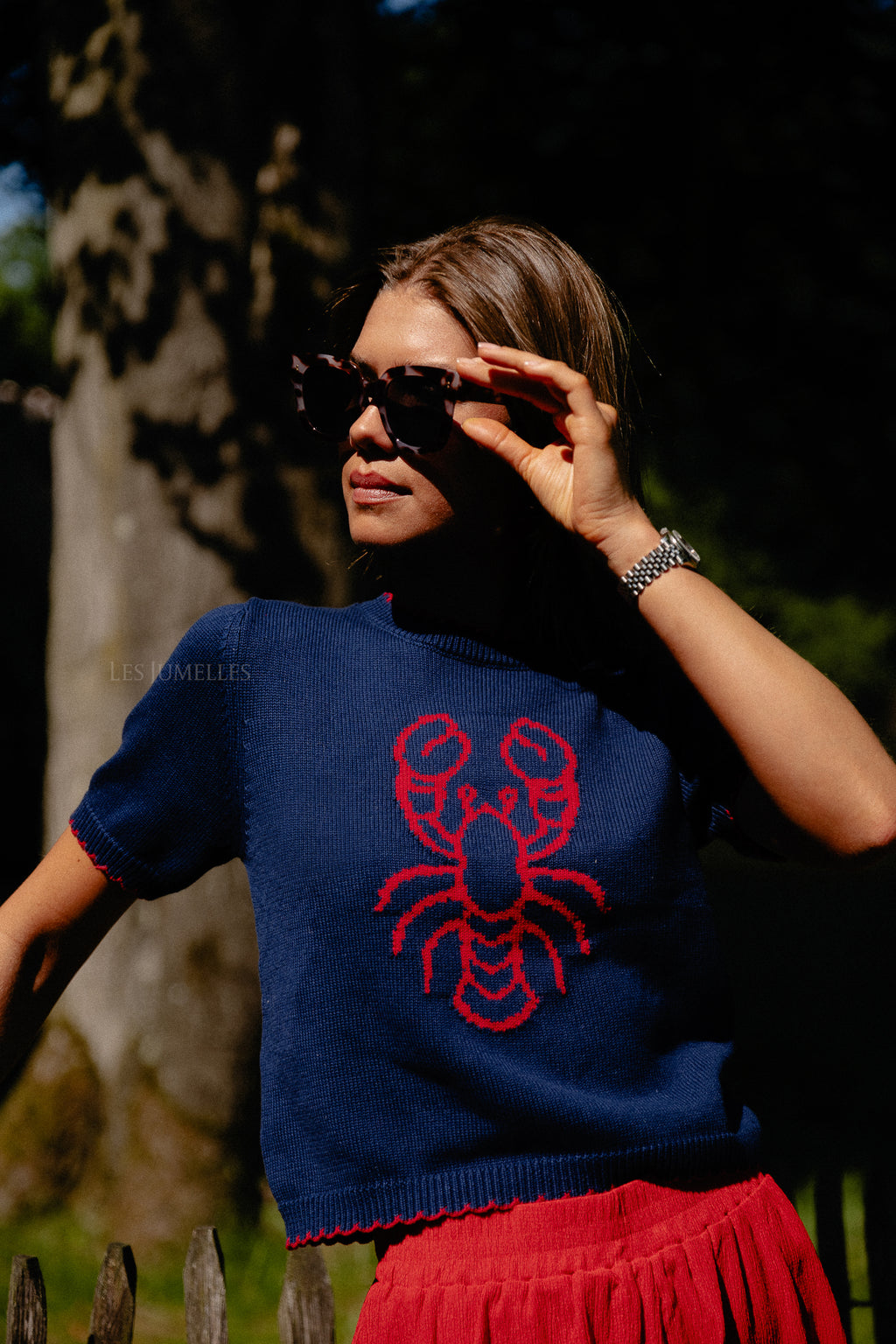 Lobster jumper navy/red